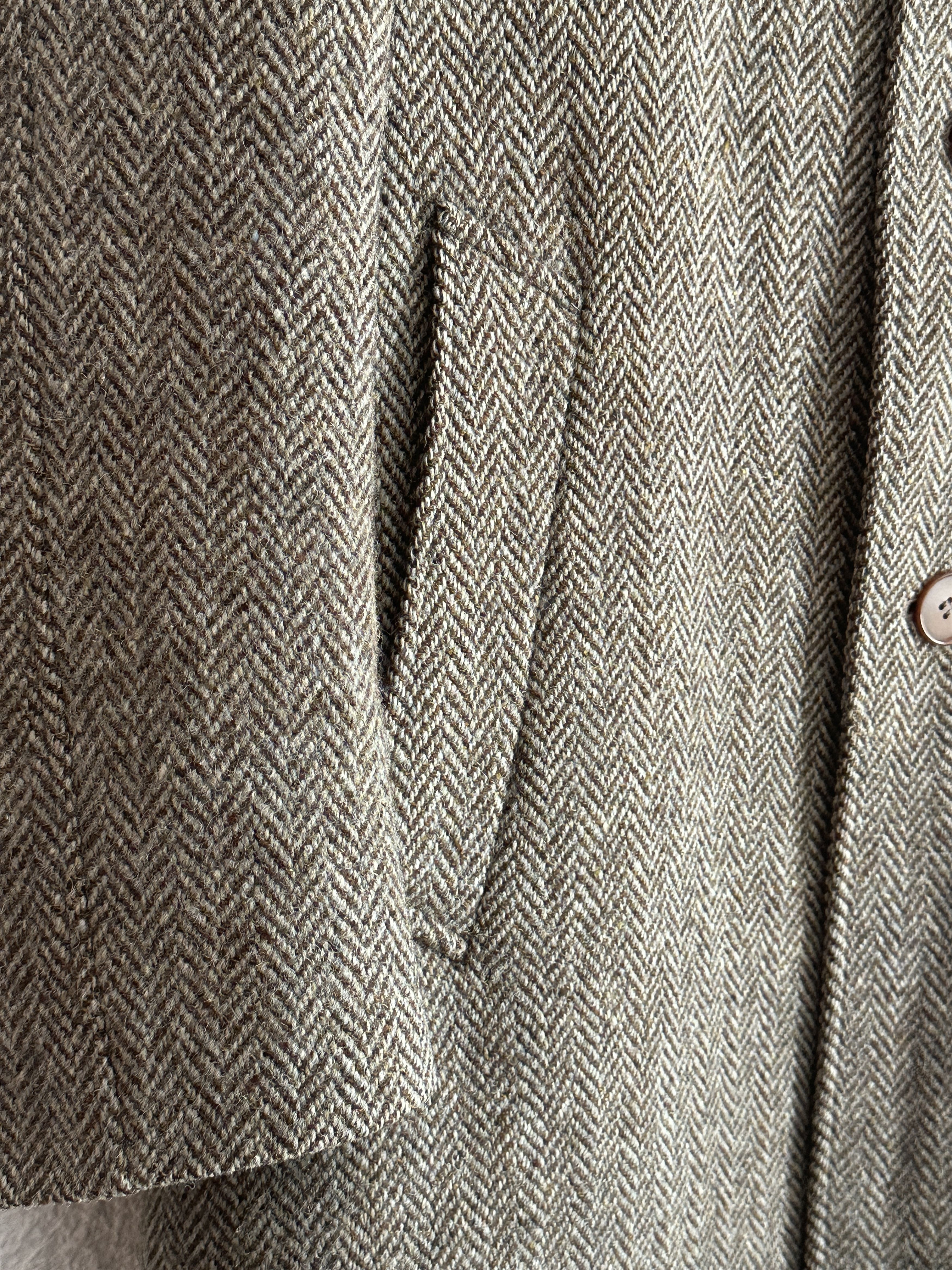 Other Vintage Arnys 80s Harris Tweed wool coat made in FRANCE Size US L / EU 52-54 / 3 - 4 Thumbnail