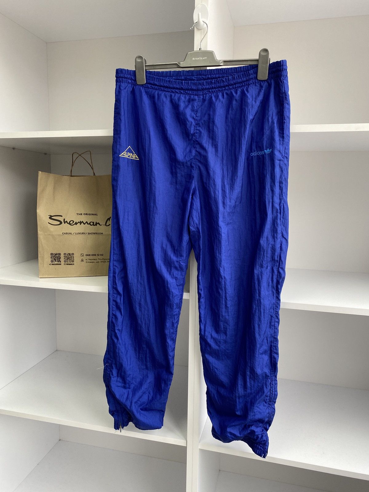 Adidas × Vintage Vintage 80's/90's Adidas ALPINA Full Tracksuit Blue Size US M / EU 48-50 / 2 - 9 Thumbnail