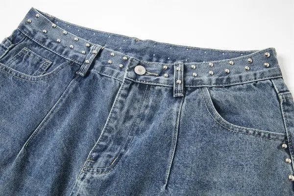 Japanese Brand VIBE American style distressed loose beaded washed jeans Size US 32 / EU 48 - 3 Thumbnail