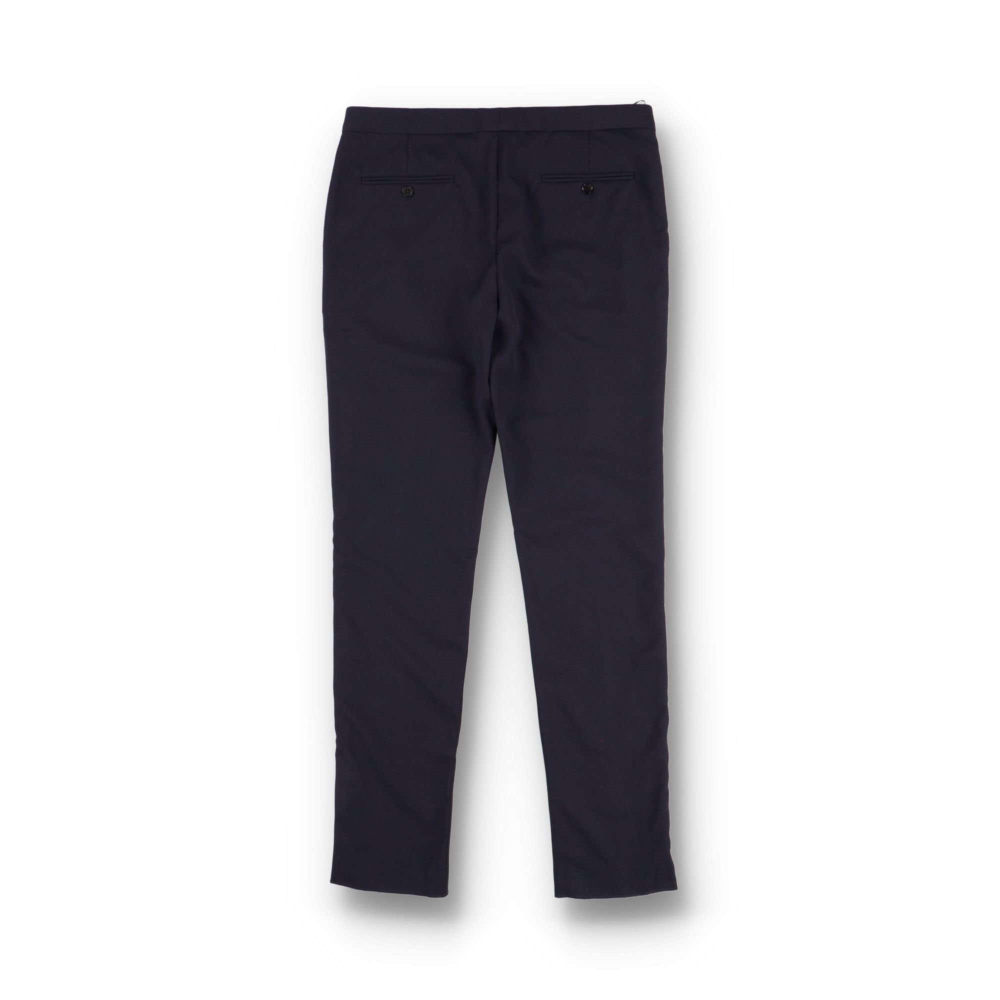 Saint Laurent Paris Navy Blue Satin Stripe Tailored Tuxedo Trousers Size US 36 / EU 52 - 4 Thumbnail