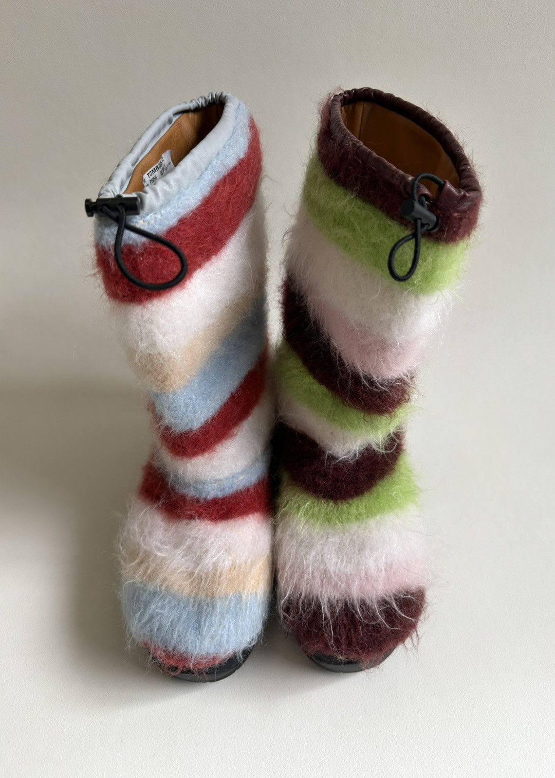 Marni Sample Striped Mohair Engineer Boots Size US 10 / EU 43 - 8 Thumbnail