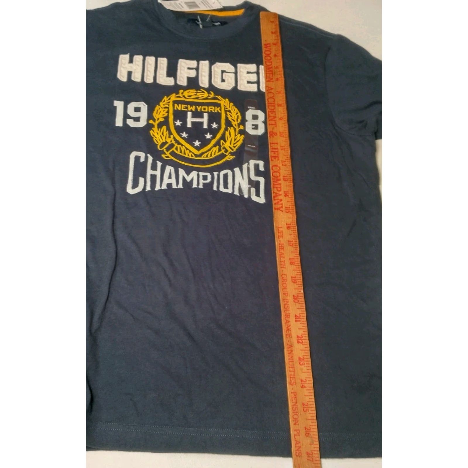 Tommy Hilfiger VINTAGE Tommy Hilfiger Shirt Men XS Navy Blue Graphic T Short Sleeve New 2011 Size US XS / EU 42 / 0 - 4 Thumbnail