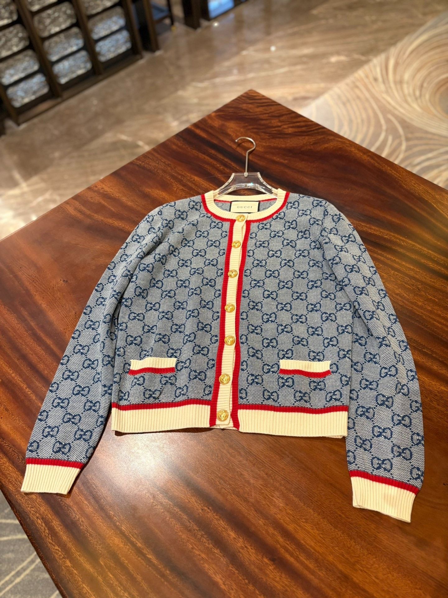 Gucci Gucci GG Monogram Knit Cardigan Size L Size US L / EU 52-54 / 3 - 1 Thumbnail