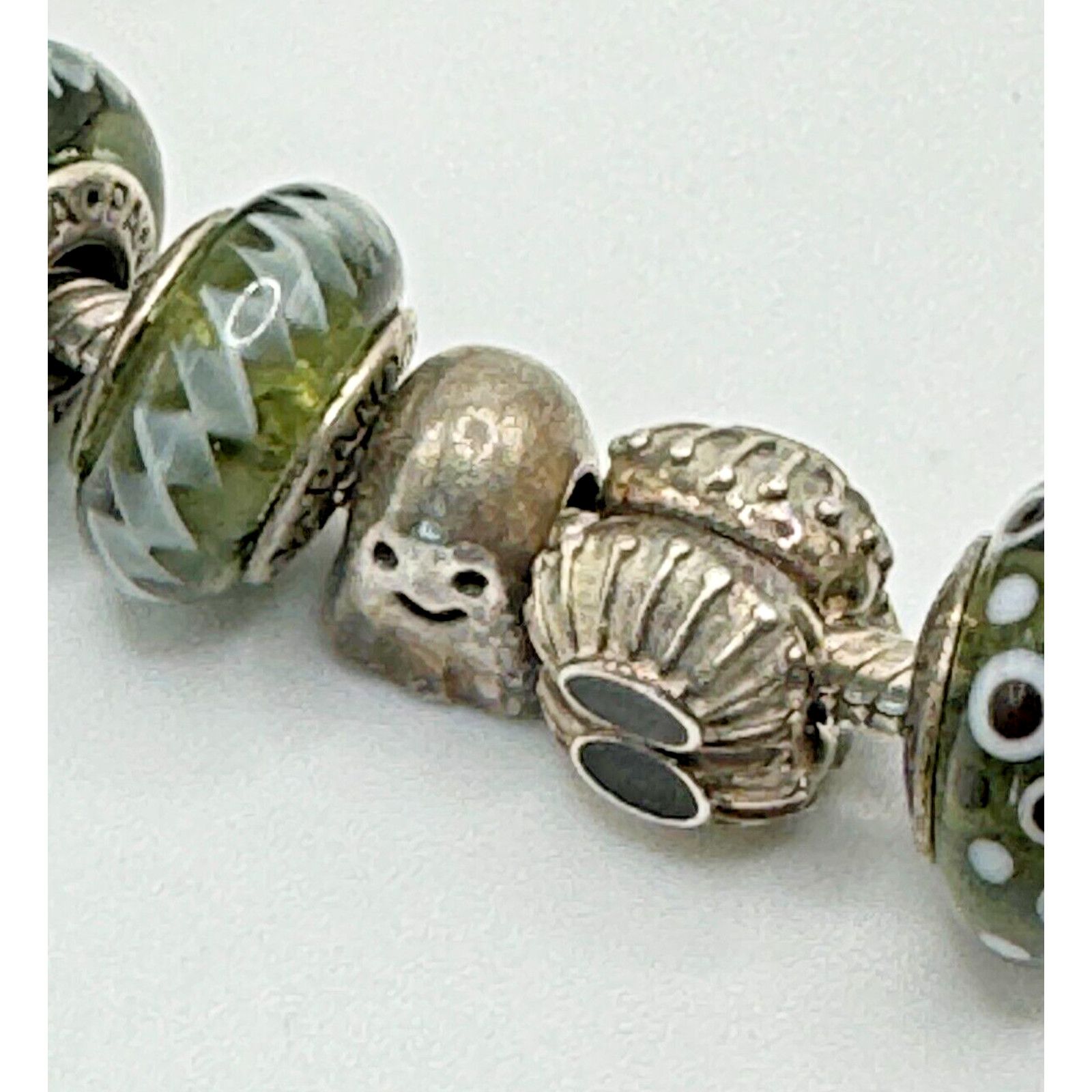 pandora Auth Pandora 925 sterling silver 7.5" bracelet w/10 charms Size ONE SIZE - 4 Thumbnail