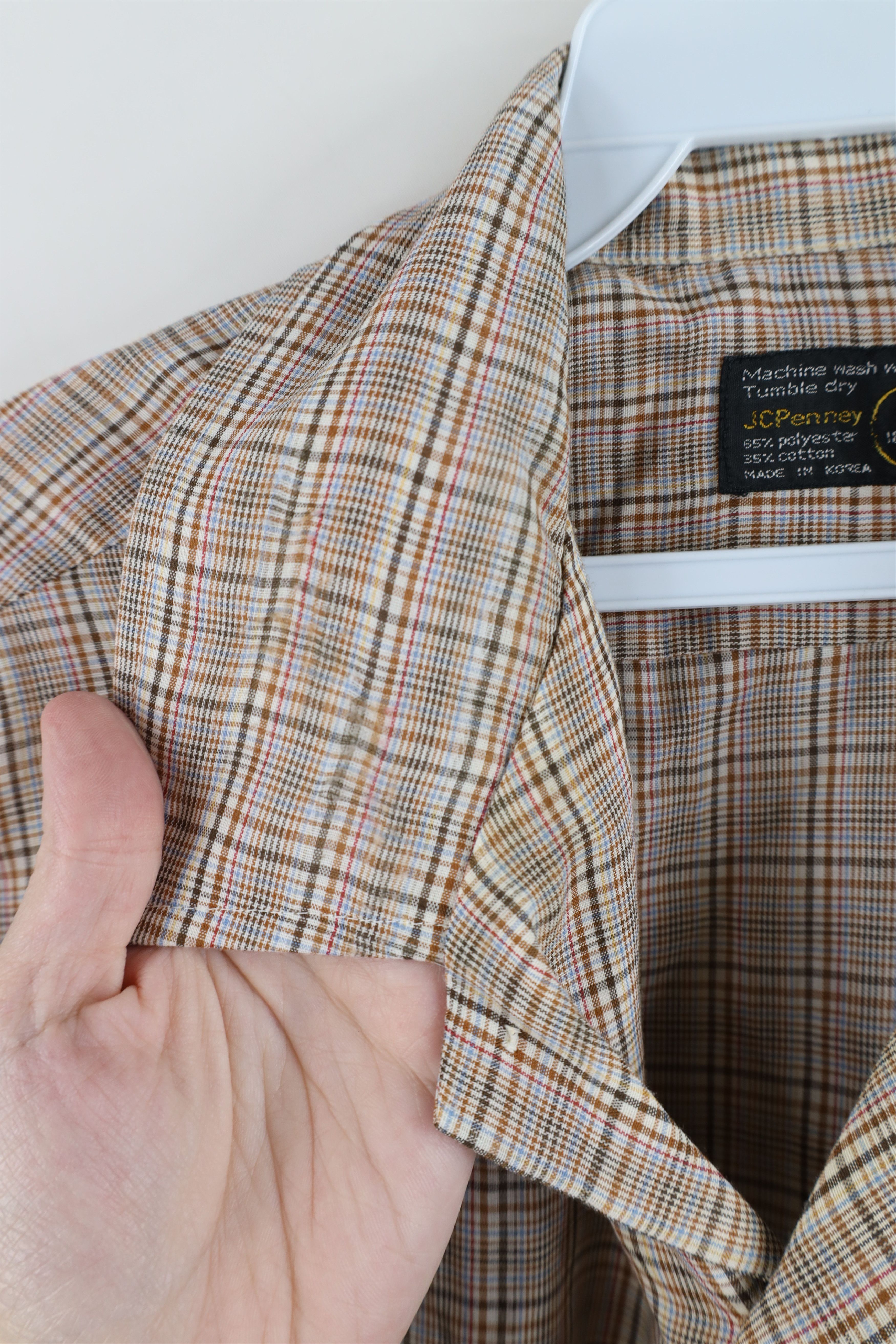 Vintage Vintage 70s Streetwear Short Sleeve Button Shirt Plaid Size US L / EU 52-54 / 3 - 6 Thumbnail