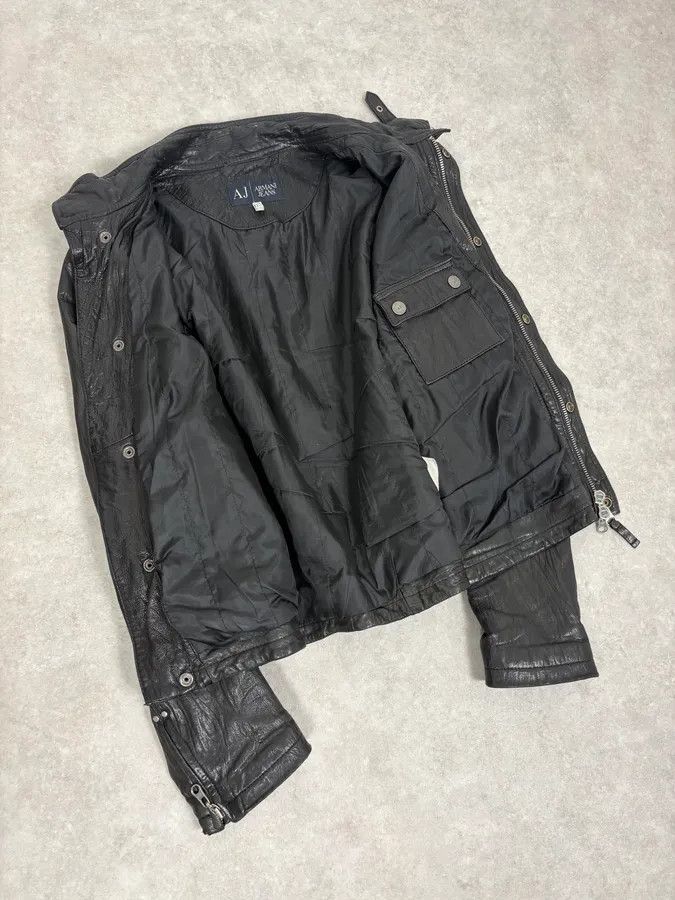 Armani 2000s Armani Prenium Black Leather Jacket Size US L / EU 52-54 / 3 - 8 Thumbnail