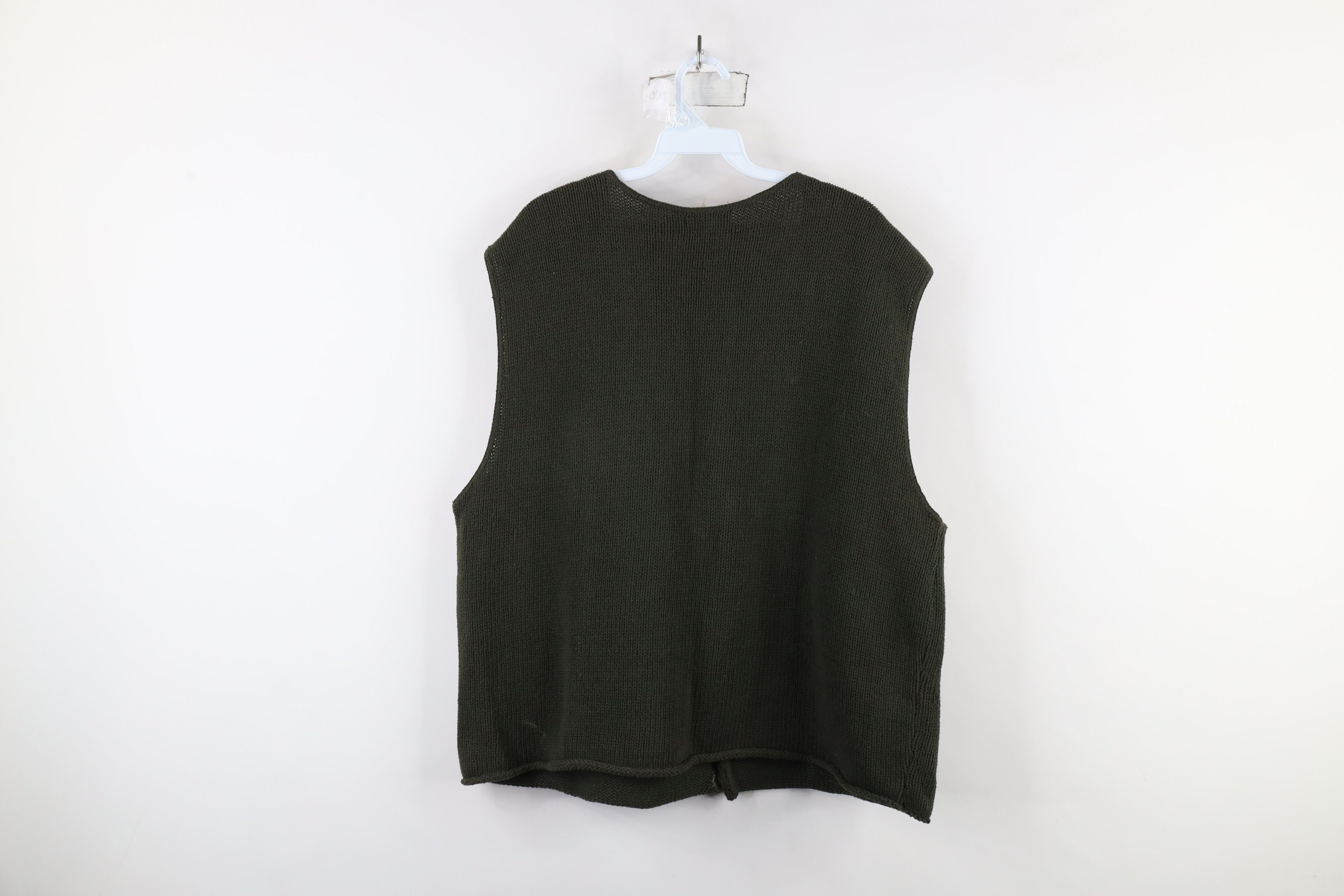 Vintage Vintage 90s Streetwear Marled Cotton Knit Sweater Vest USA Size US XL / EU 56 / 4 - 7 Thumbnail
