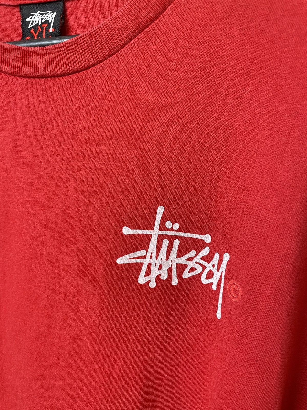 Stussy Vintage Stussy Big Logo Distressed Red T-Shirt Size US XL / EU 56 / 4 - 7 Thumbnail