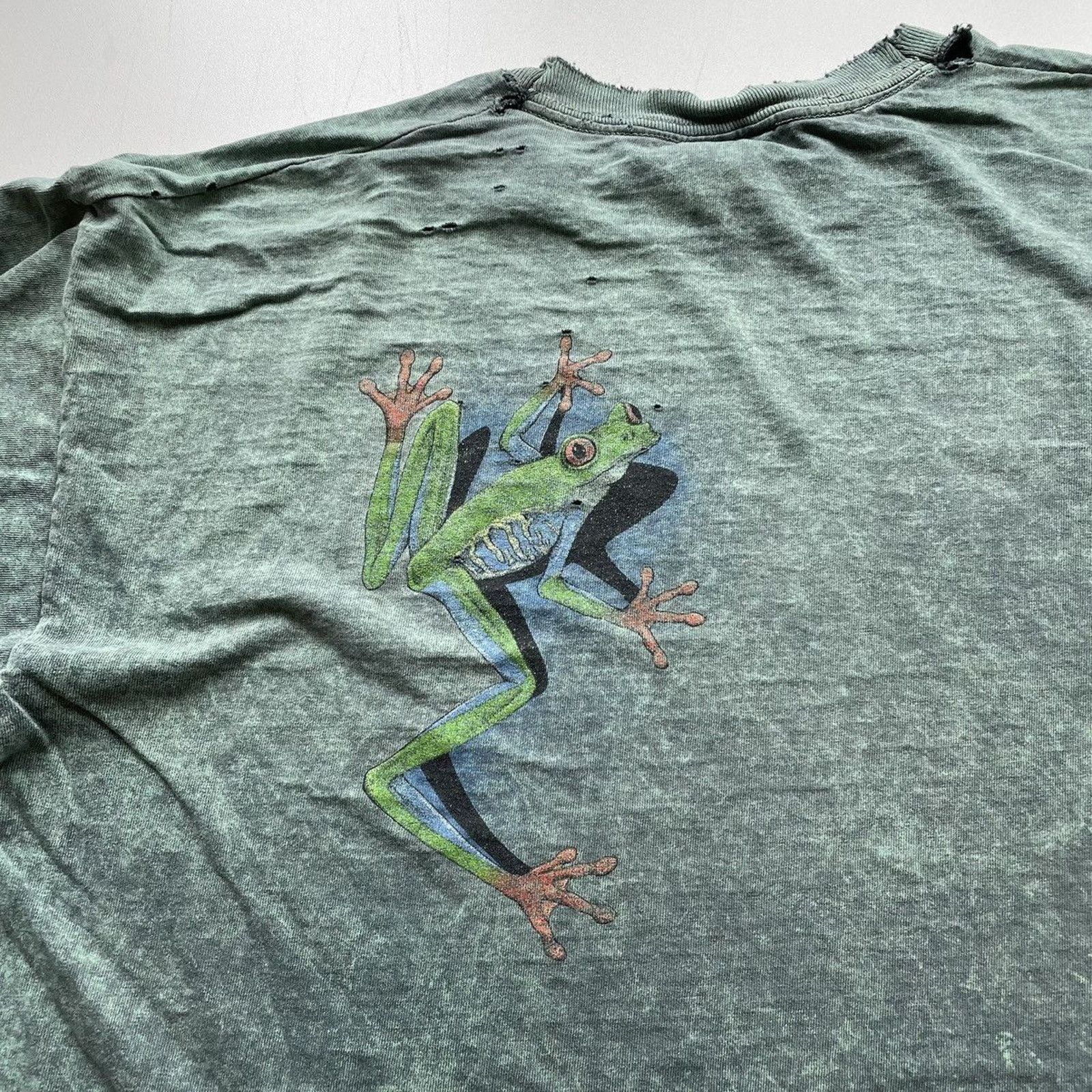 Vintage Vintage 90s Rainforest Frog Animal Art Shirt Large Tie Dyed Size US L / EU 52-54 / 3 - 4 Thumbnail