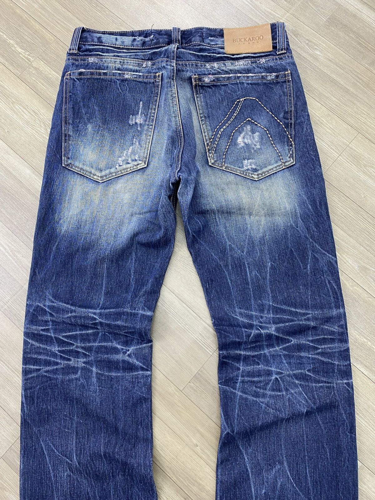 If Six Was Nine 2000s Buckaroo Distressed Faded Kmrii Lgb Punk Style Jeans Size US 34 / EU 50 - 18 Thumbnail