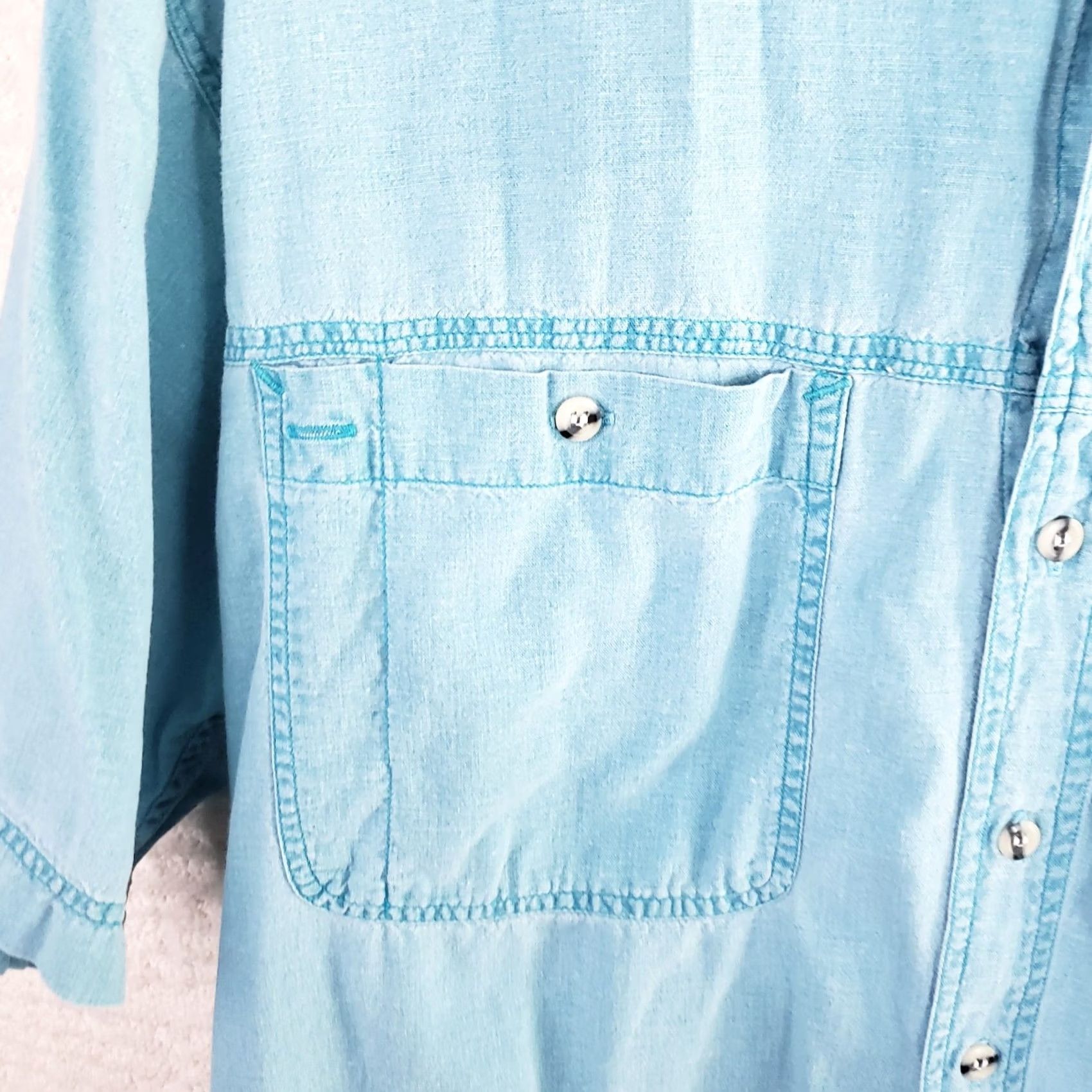 Vintage VINTAGE Bimini Bay Shirt Mens L Blue Sportfish SS Marlin Logo Fishing Button Up Size US L / EU 52-54 / 3 - 7 Thumbnail