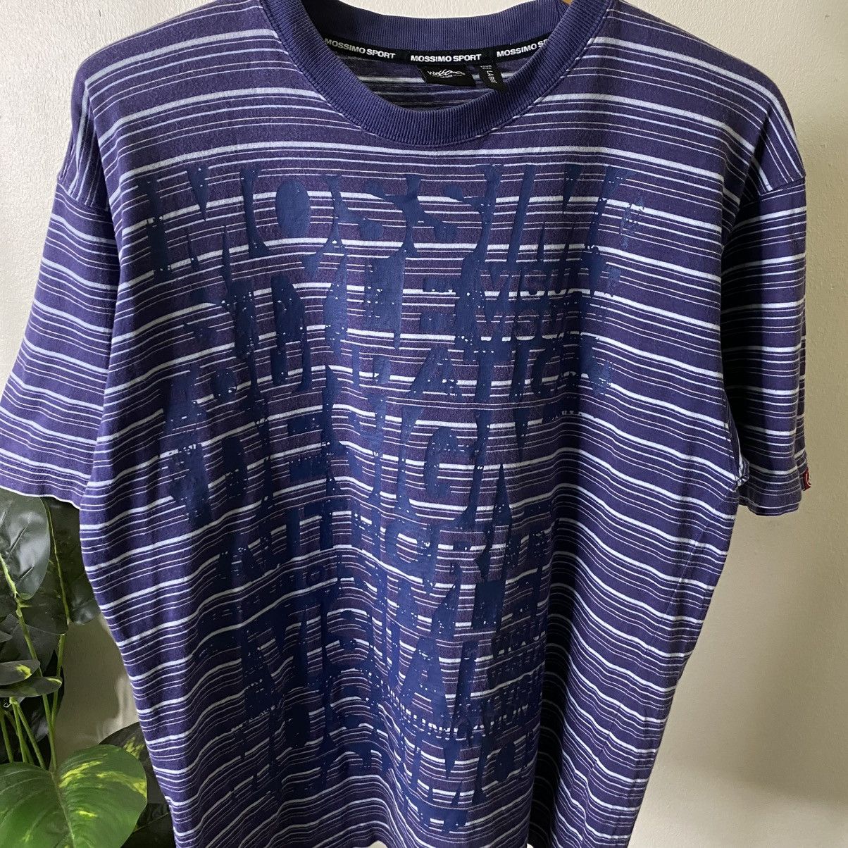 Mossimo Y2K Mossimo Gianulli Sports Stripes Poem T Shirt Size US L / EU 52-54 / 3 - 2 Thumbnail