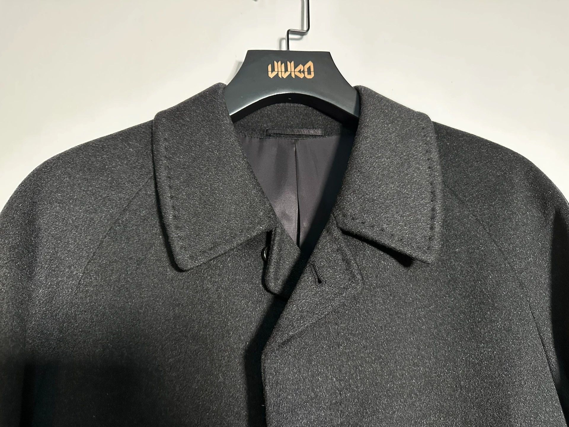 Balmain Balmain100% Cashmere Long Coat Charcoal/Black Size US M / EU 48-50 / 2 - 5 Thumbnail