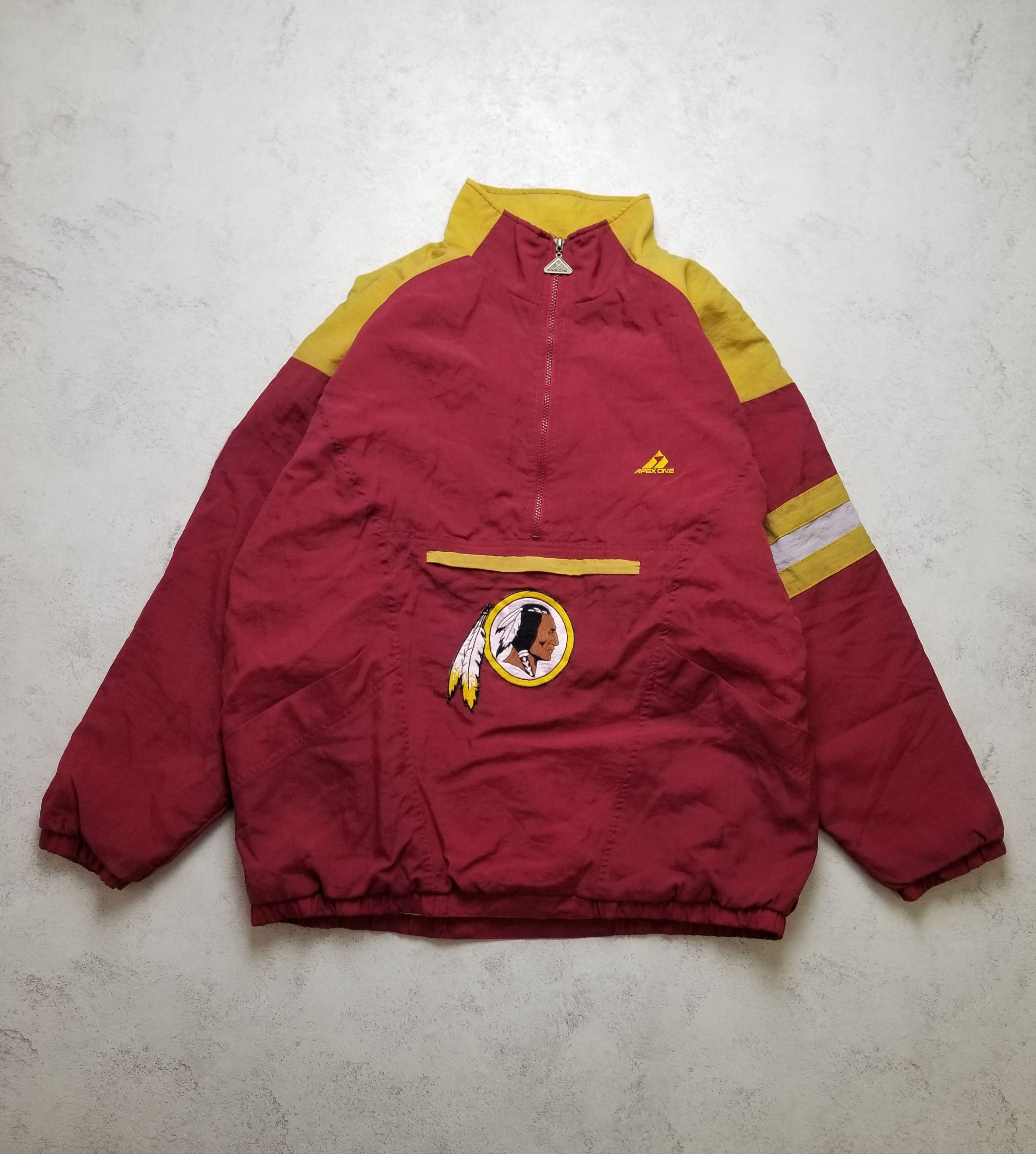 Apex Apex Washington Redskins 1/2 Zip Windbreaker Anorak Jacket Size US XL / EU 56 / 4 - 1 Thumbnail