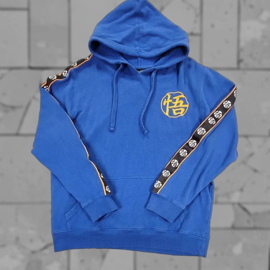 Vintage Dragon Ball Z Hoodie Mens Large Blue Embroidered Goku Logo Anime Sweatshirt Pullover Hooded Pocket CGI? Size US L / EU 52-54 / 3 - 1 Thumbnail