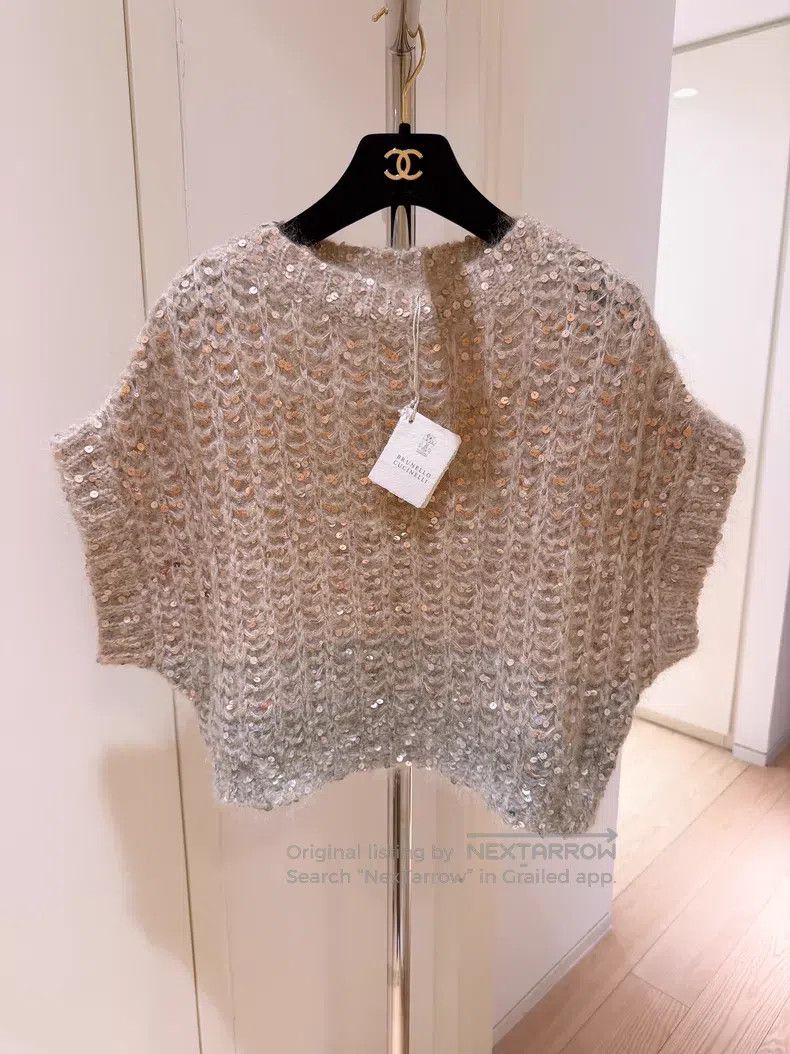 Brunello Cucinelli Brunello Cucinelli Lurex Mohair Knit Vest Size S / US 4 / IT 40 - 1 Thumbnail