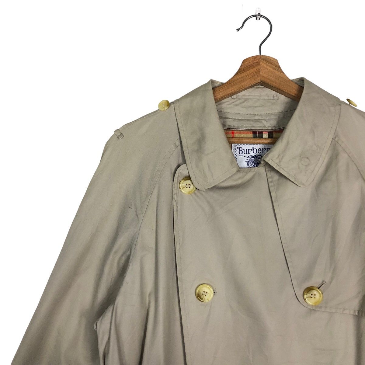 Burberry 🔥Vtg Burberrys Long Jacket Nova Check Double Breast Size US M / EU 48-50 / 2 - 8 Thumbnail