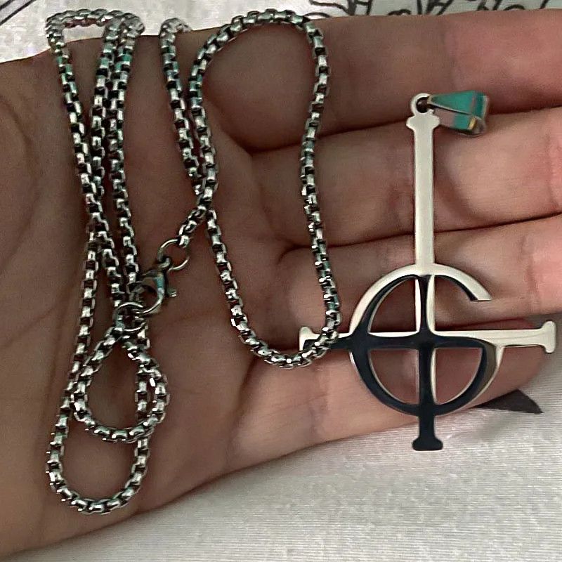 Jewelry Ghoul Cross Pendant Charms Necklace Emblem Talisman Size ONE SIZE - 1 Thumbnail