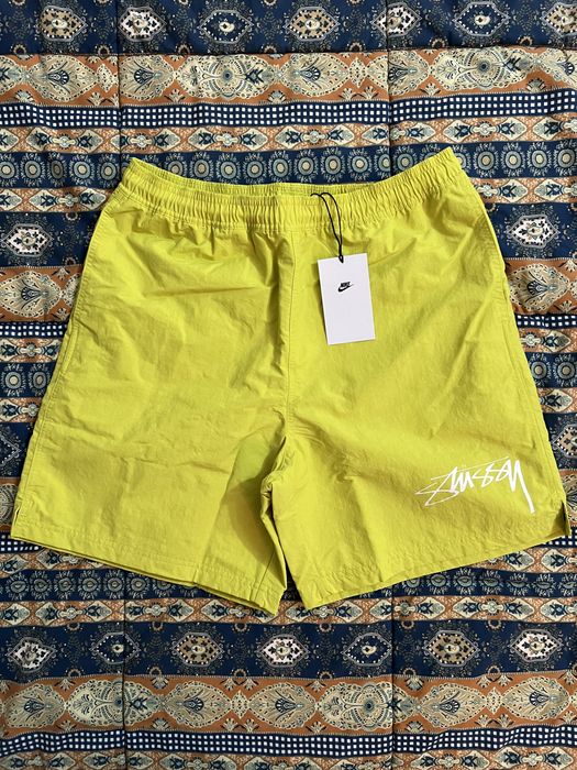Nike Stussy x Nike Nylon water Short high voltage lime green | Grailed