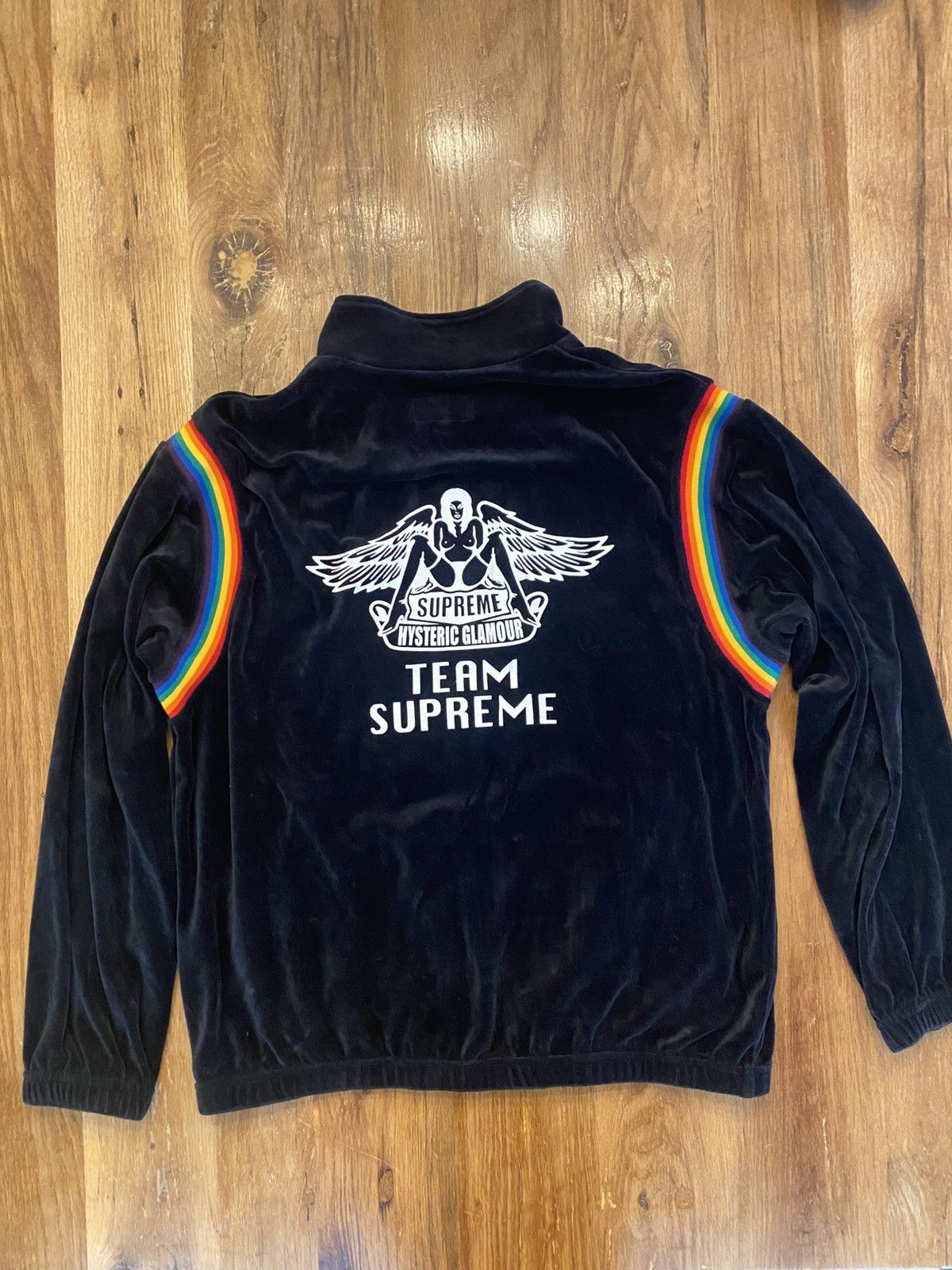 Hysteric Glamour × Supreme SUPREME X HYSTERIC GLAMOUR Velour Track Jacket Size US XL / EU 56 / 4 - 2 Thumbnail