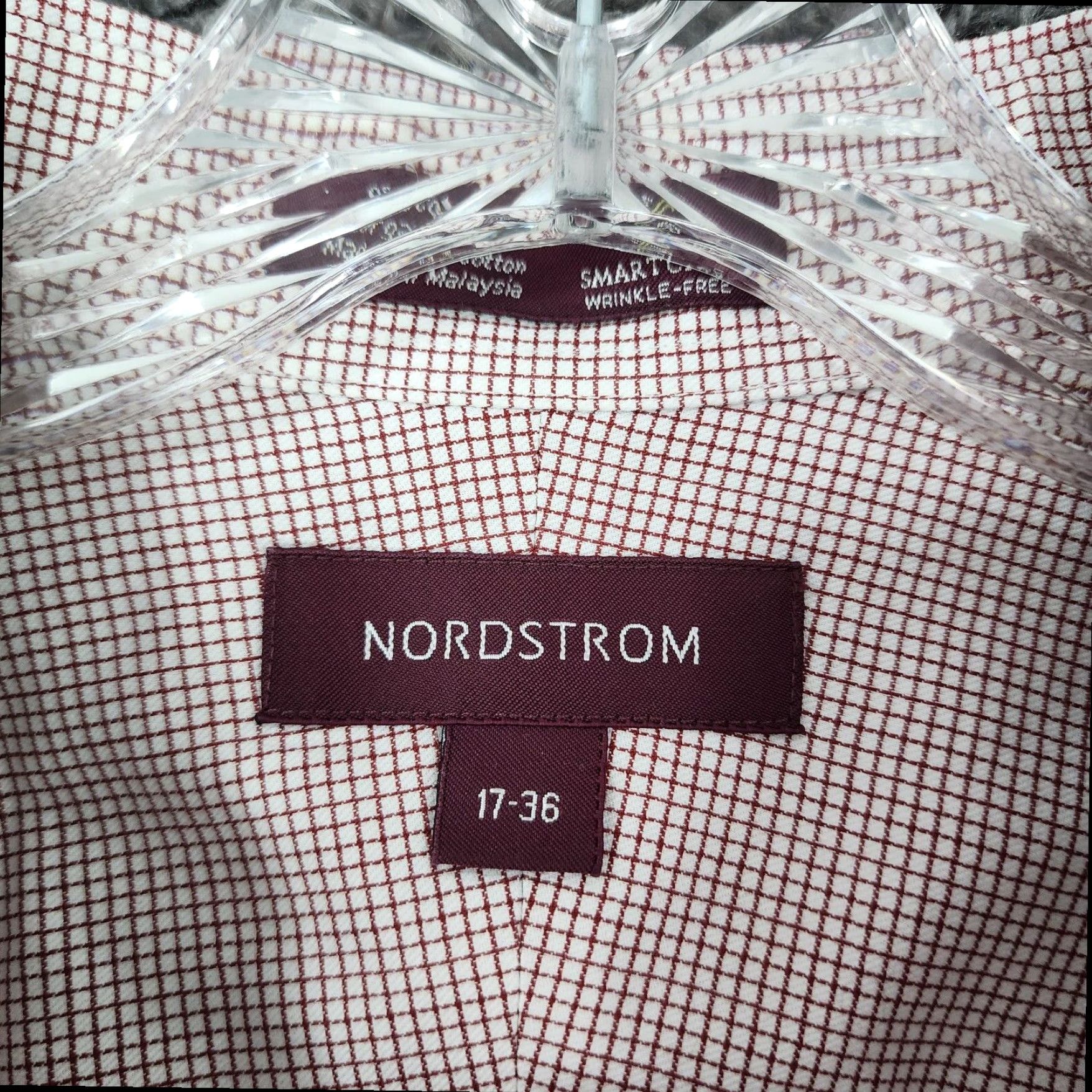 Nordstrom Nordstrom Mens White Red Patterned Long Sleeve Button Down Dress Shirt Size 17 Size US XL / EU 56 / 4 - 4 Thumbnail