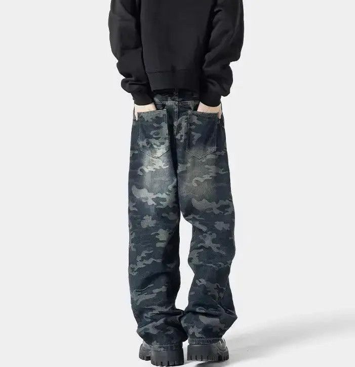 Japanese Brand Streetwear Camouflage Hip Hop Straight Jeans Pants Size US 32 / EU 48 - 5 Thumbnail