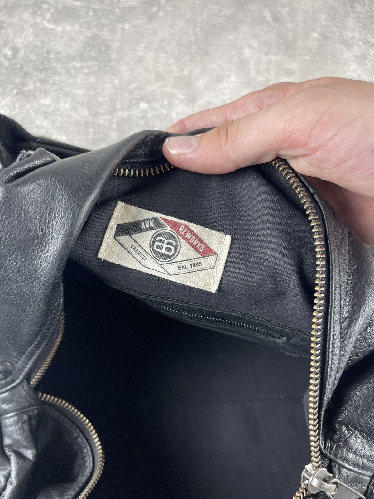Japanese Brand × Vintage Ark Reworks Handmade Travel Bag Strap Leather Bag Size ONE SIZE - 8 Thumbnail