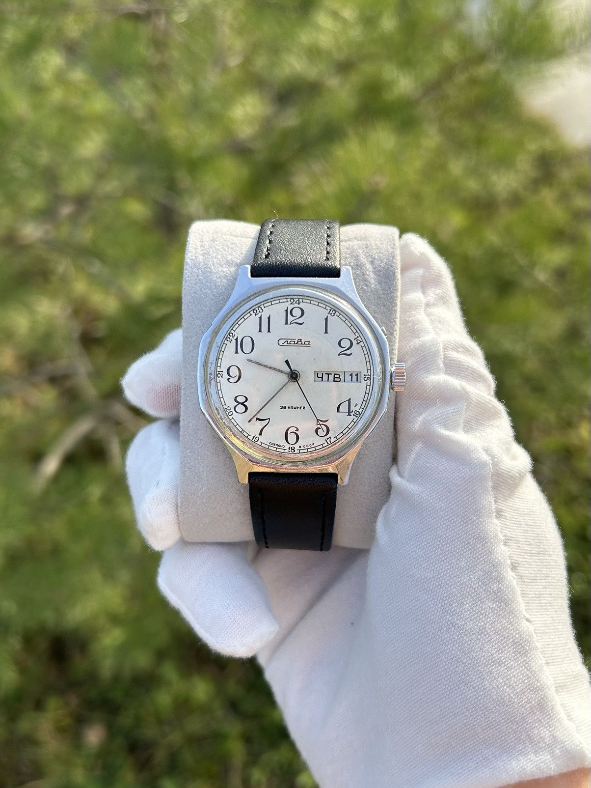 Vintage Vintage Watch Slava Mechanical Made in USSR Authentic 1980s Size ONE SIZE - 11 Thumbnail