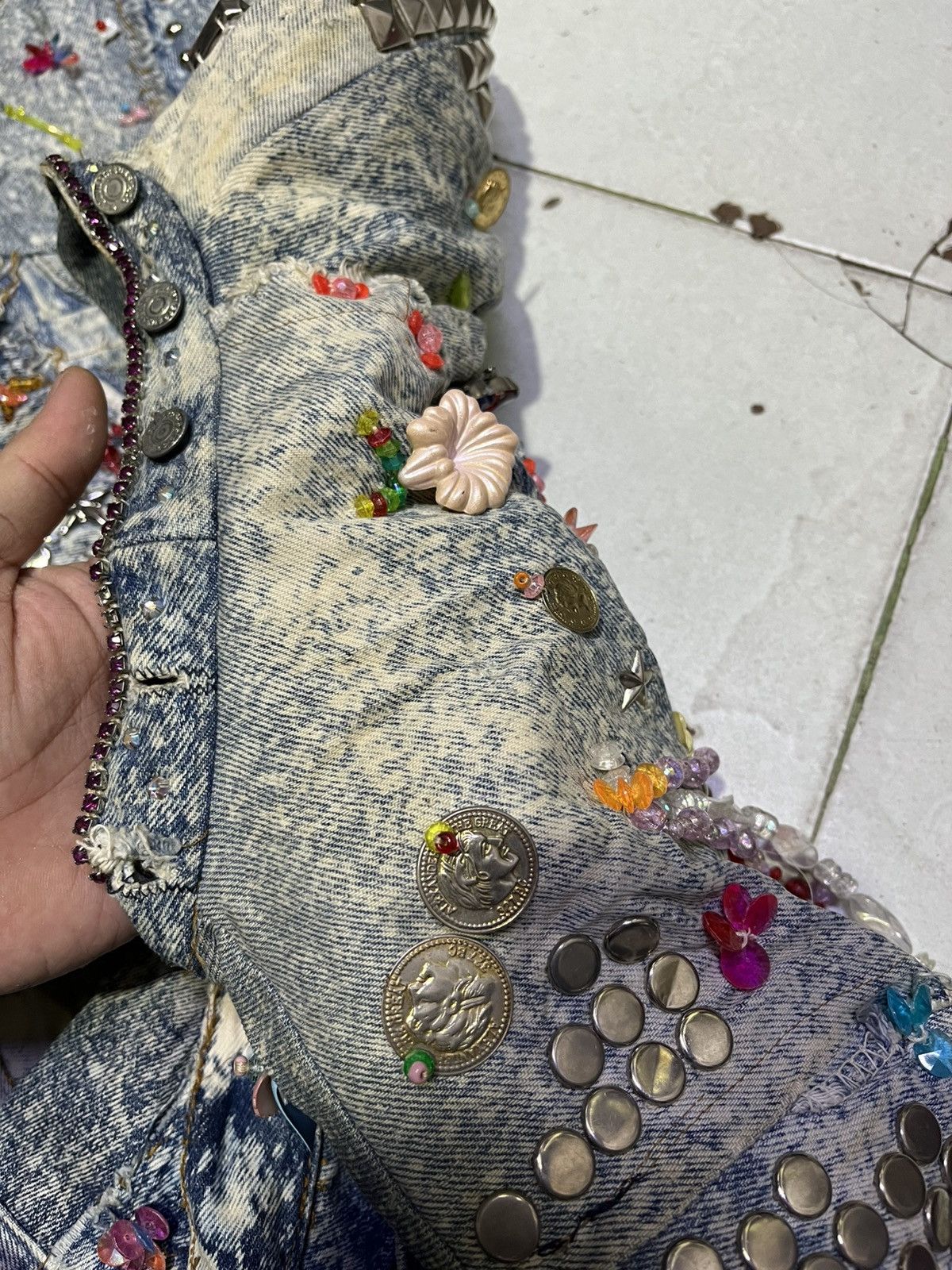 Levi's 🔥🔥🔥 Very Rare Levis Patchwork X Tony Alamo Denim Jacket Size US S / EU 44-46 / 1 - 24 Thumbnail