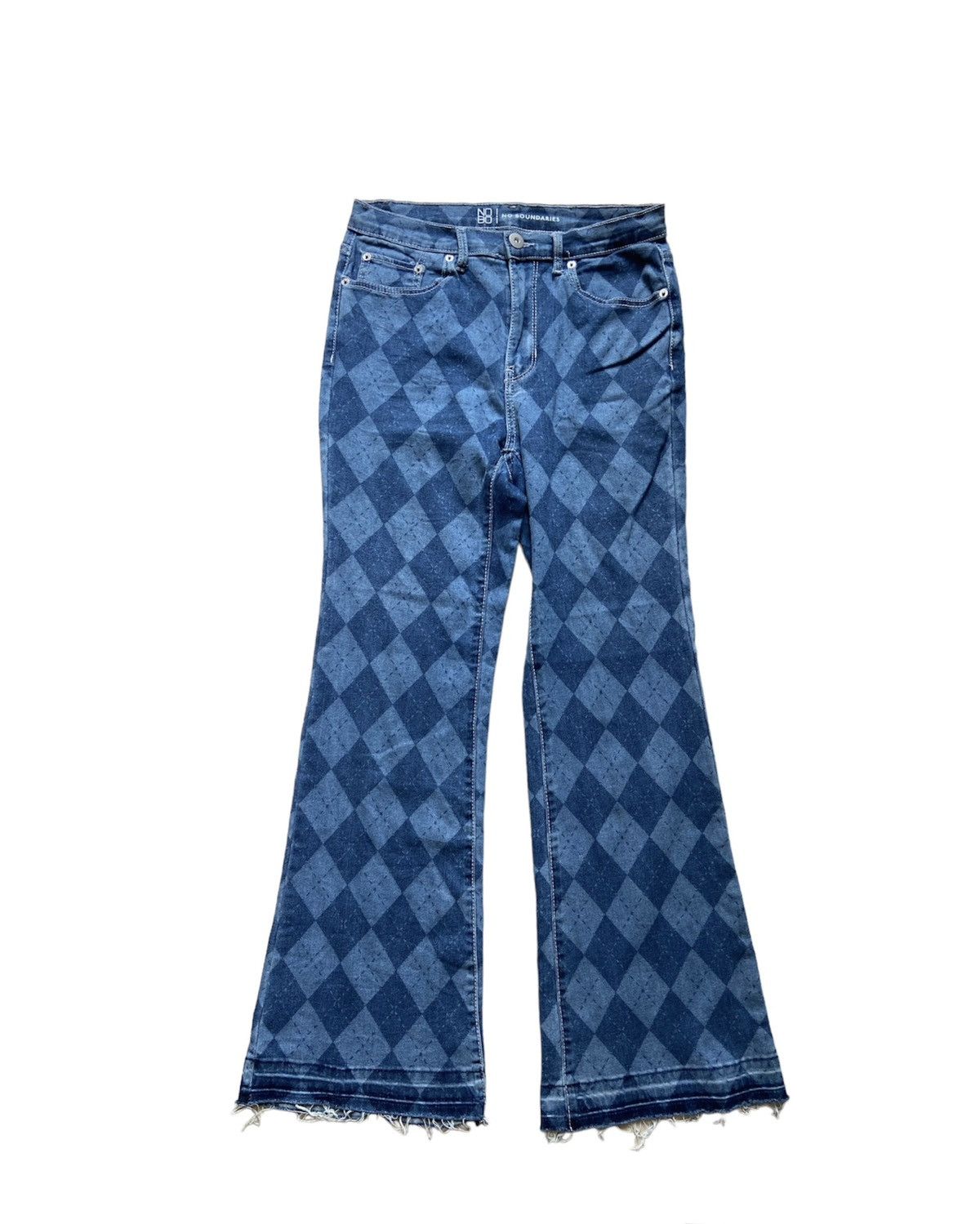 If Six Was Nine × Japanese Brand × Seditionaries Vintage Checked Blue By No Boundaries Flare Denim Size US 30 / EU 46 - 1 Thumbnail