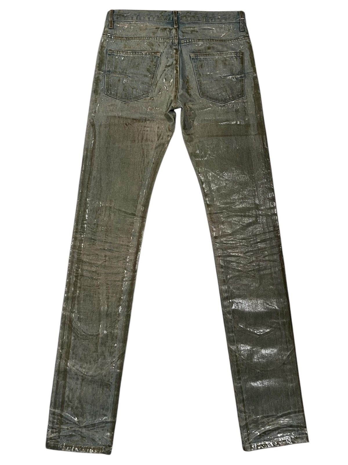 Dior × Hedi Slimane Dior Homme SS04 Bleu Claire Waxed Ice Denim Size US 28 / EU 44 - 5 Thumbnail