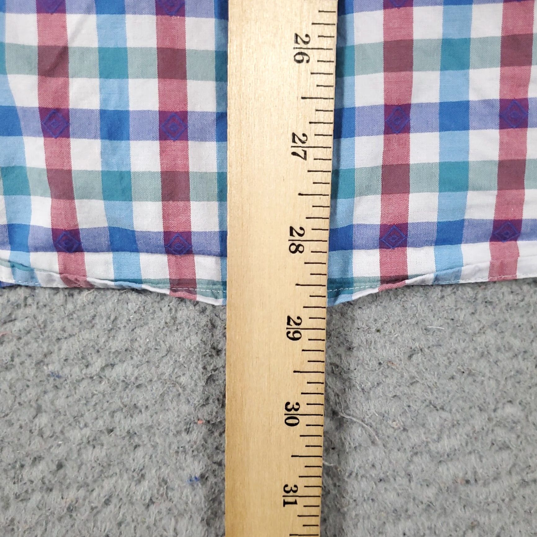 Original Penguin Original Penguin Dress Shirt Mens 16.5 Pink Check Long Sleeve Button Up Casual Modern Classic Size 42R - 4 Thumbnail