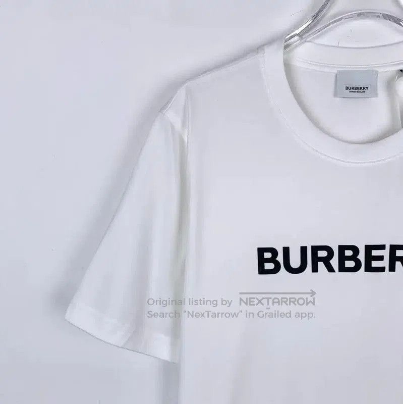 Burberry Burberry White Cotton Men's T. Size US L / EU 52-54 / 3 - 3 Thumbnail