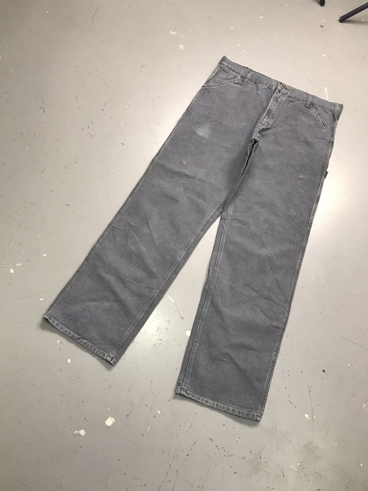Carhartt Vintage Carhartt repaired carpenter workwear denim Size US 39 - 3 Thumbnail