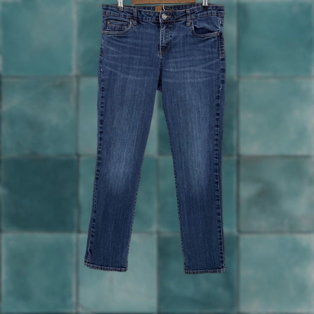 Vintage KUT from the Kloth Women's Jeans Dark Wash Straight Leg Size 12 See Photos Size 34" / US 12 / IT 48 - 1 Thumbnail