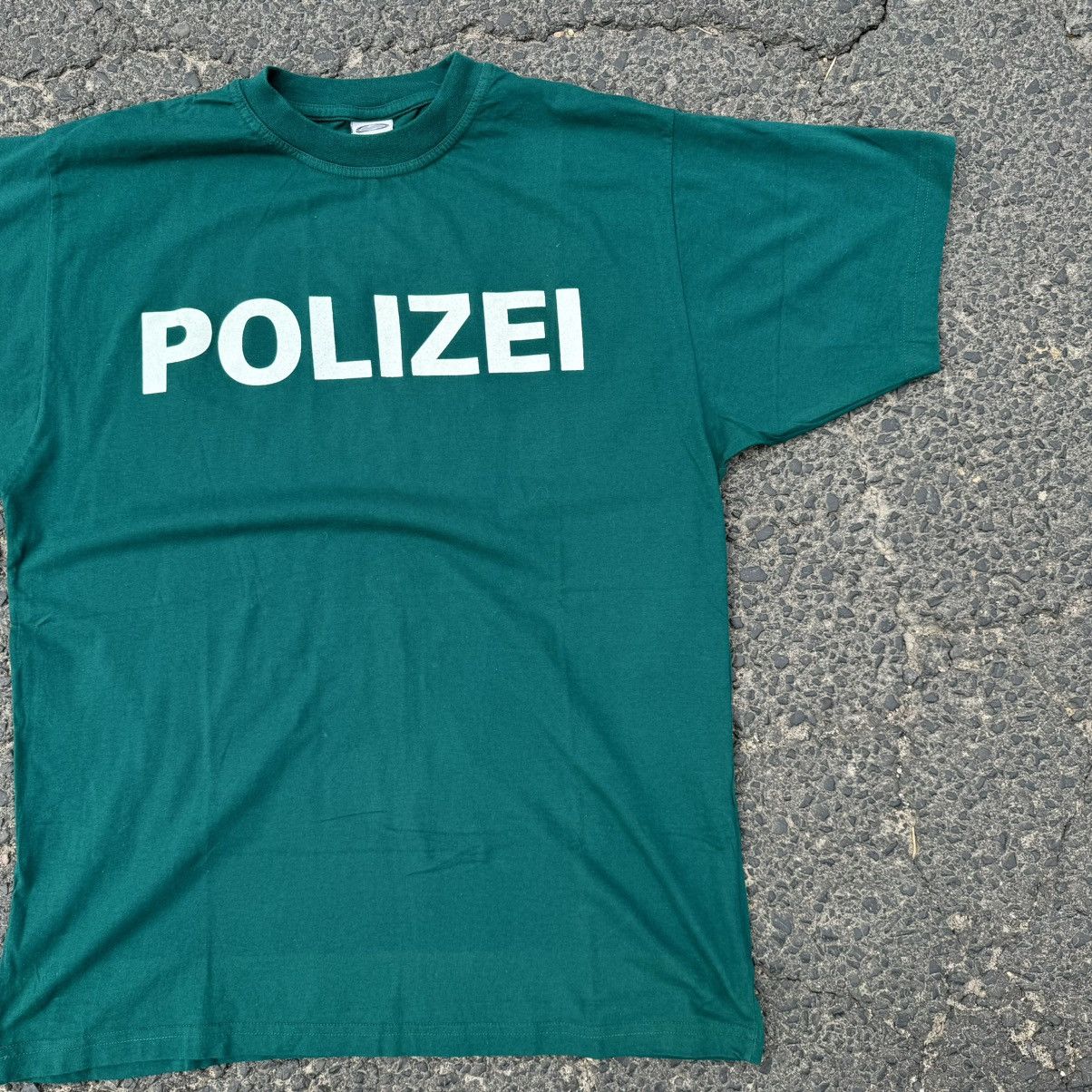 Japanese Brand × Vintage Vintage 90s Polizei Green T-shirt Japanese Military Opium Size US XL / EU 56 / 4 - 4 Thumbnail