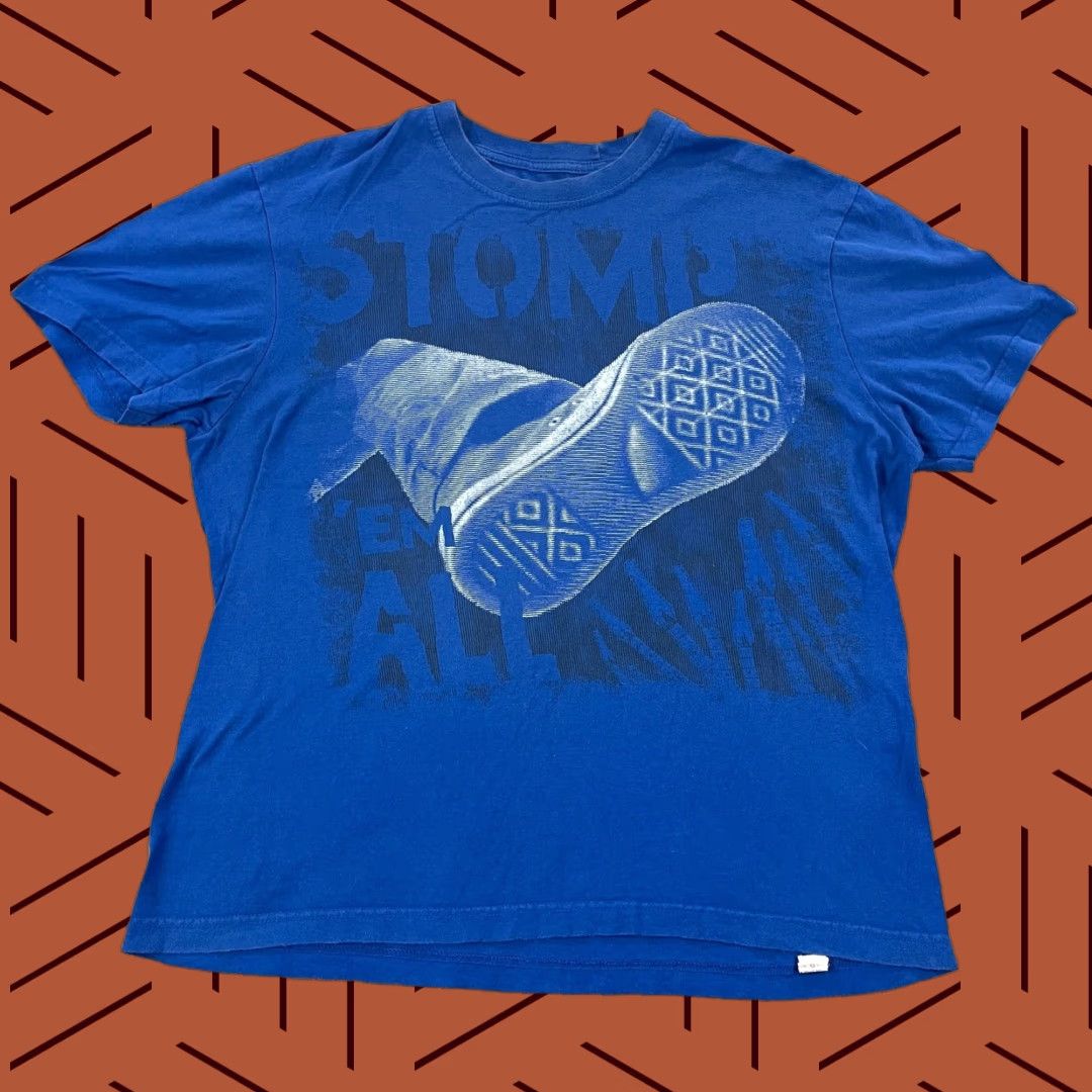 Converse VINTAGE CONVERSE Shirt Men Large Blue STOMP EM ALL Shoes Graphic Skater Tee Short Sleeve Size US L / EU 52-54 / 3 - 1 Thumbnail