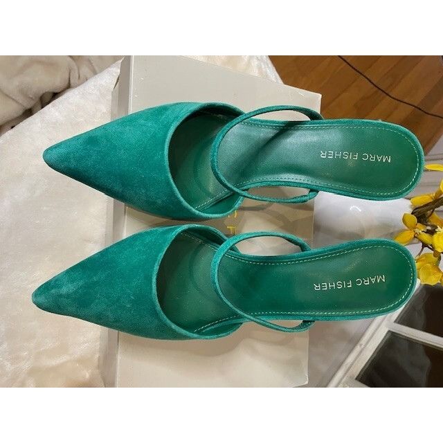 Marc Fisher New in Box MARC FISHER Hadais Mules - Kelly Green Size US 8.5 / IT 38.5 - 3 Thumbnail