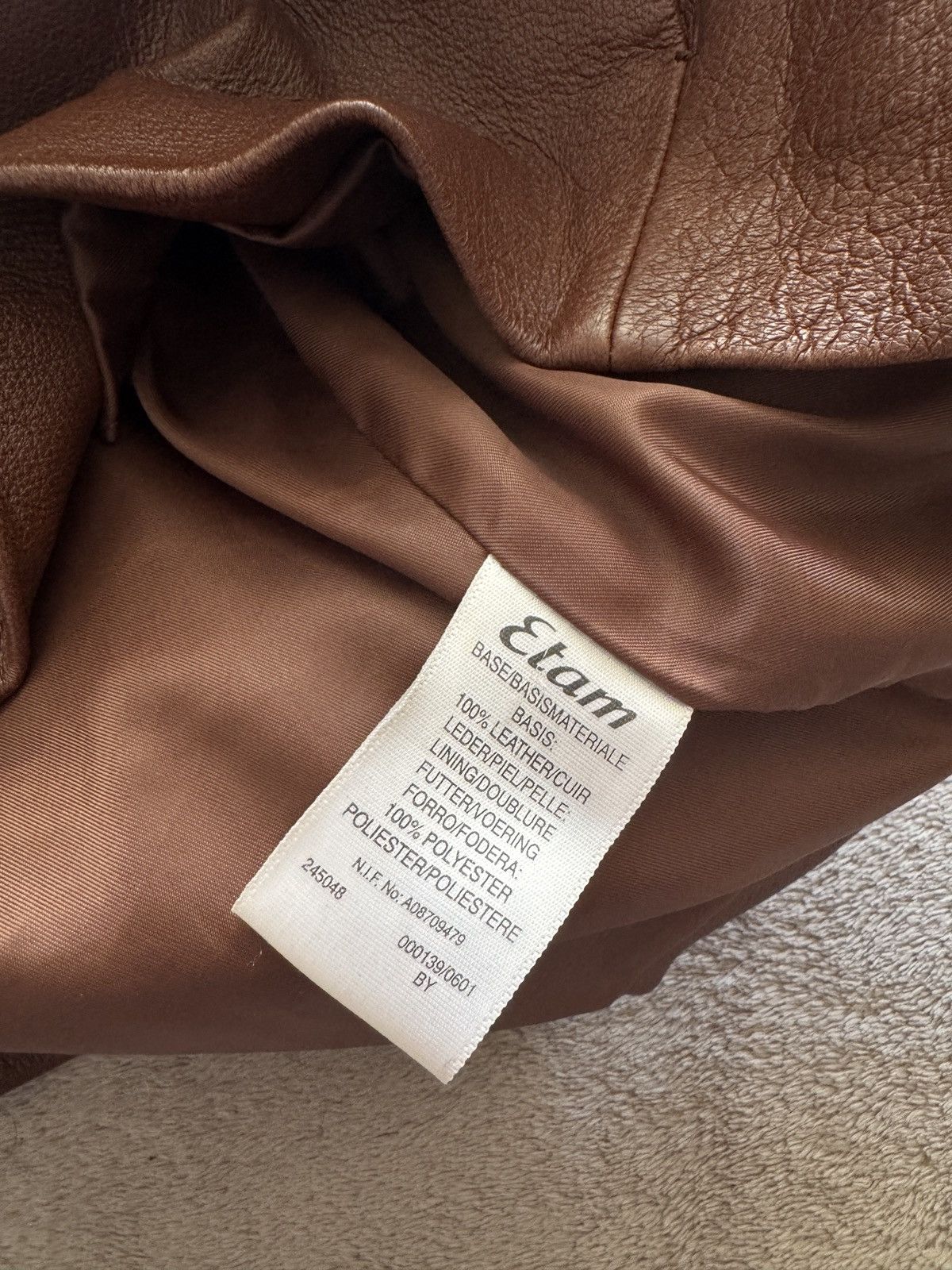 Genuine Leather Vintage Brown Leather Blazer Jacket Gucci Helmut Lang vibe Size L / US 10 / IT 46 - 6 Thumbnail