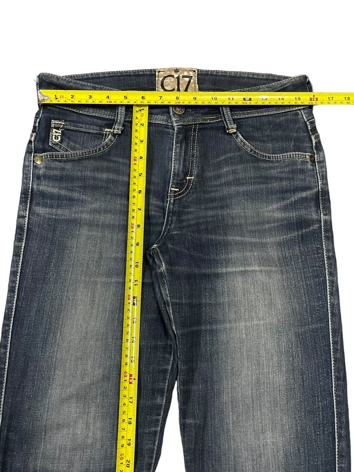 Mizra Jeans Kyoto Vintage Japanese Brand Wide Leg Style Fade Wash Flared Jeans Size 31" - 15 Thumbnail