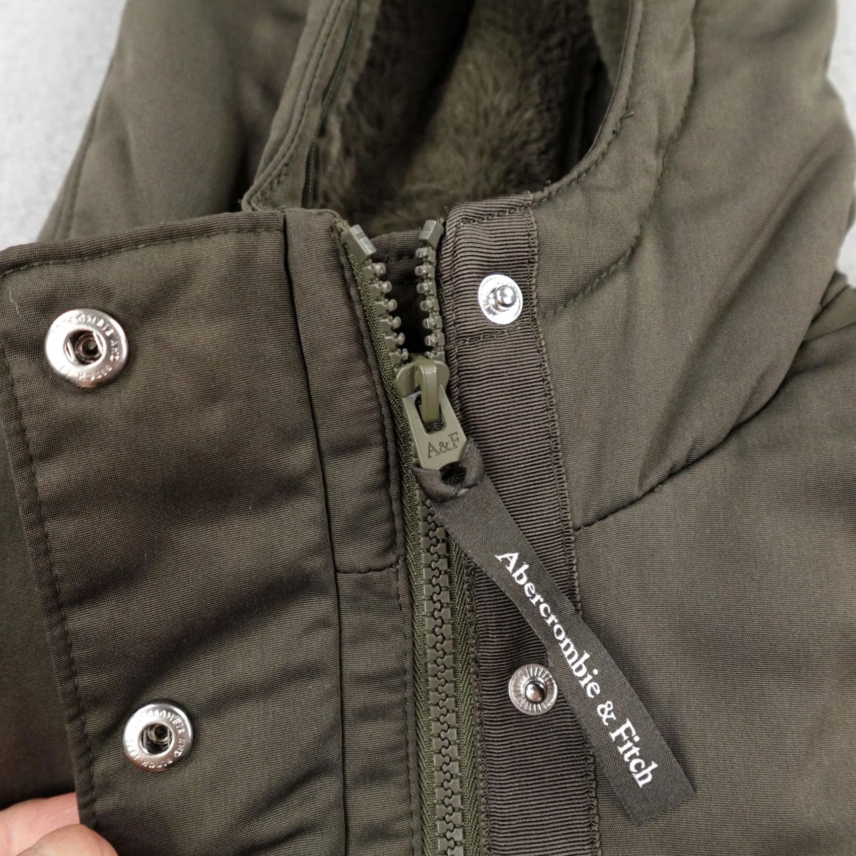 Abercrombie & Fitch Abercrombie & Fitch Jacket Womens XS Green Ultra Fleece Lined Hood Coat Y2K Size XS / US 0-2 / IT 36-38 - 4 Thumbnail