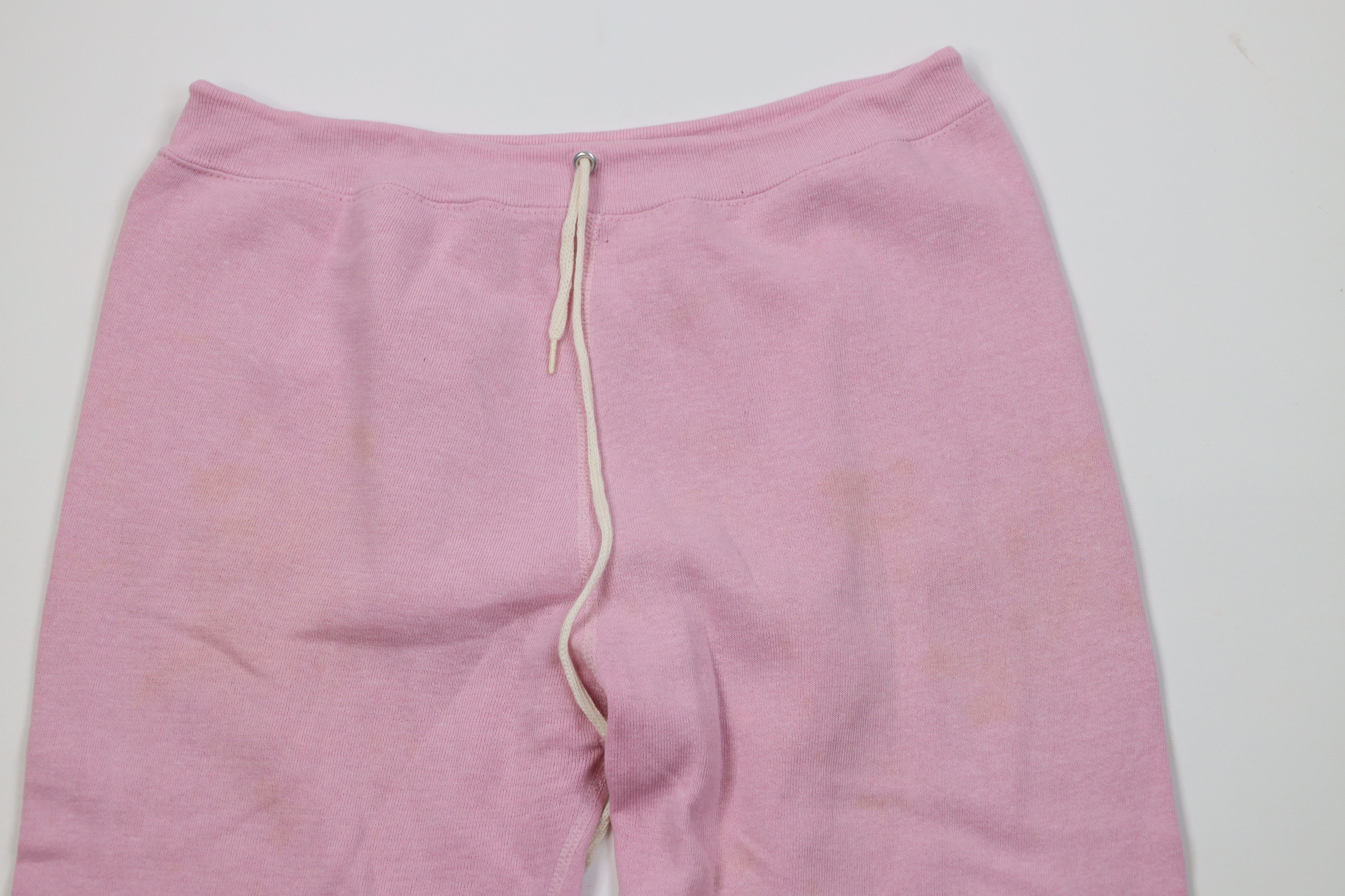 Vintage Vintage 70s Streetwear Blank Gusset Sweatpants Pink USA Size 34" / US 12 / IT 48 - 2 Thumbnail