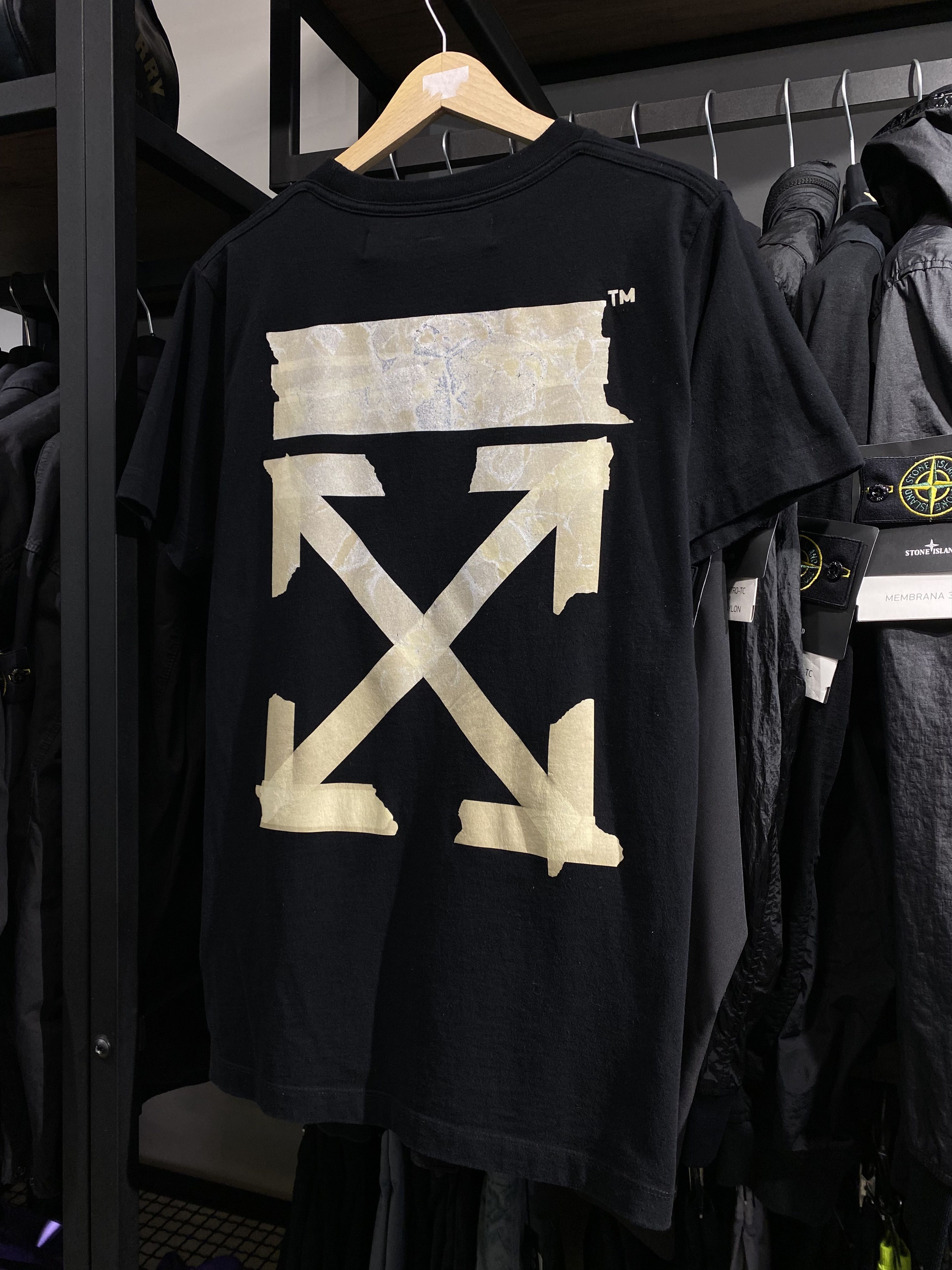 Off-White Off-White by Virgil Abloh Tape Arrows T-Shirt 'Black' size S Size US S / EU 44-46 / 1 - 7 Thumbnail
