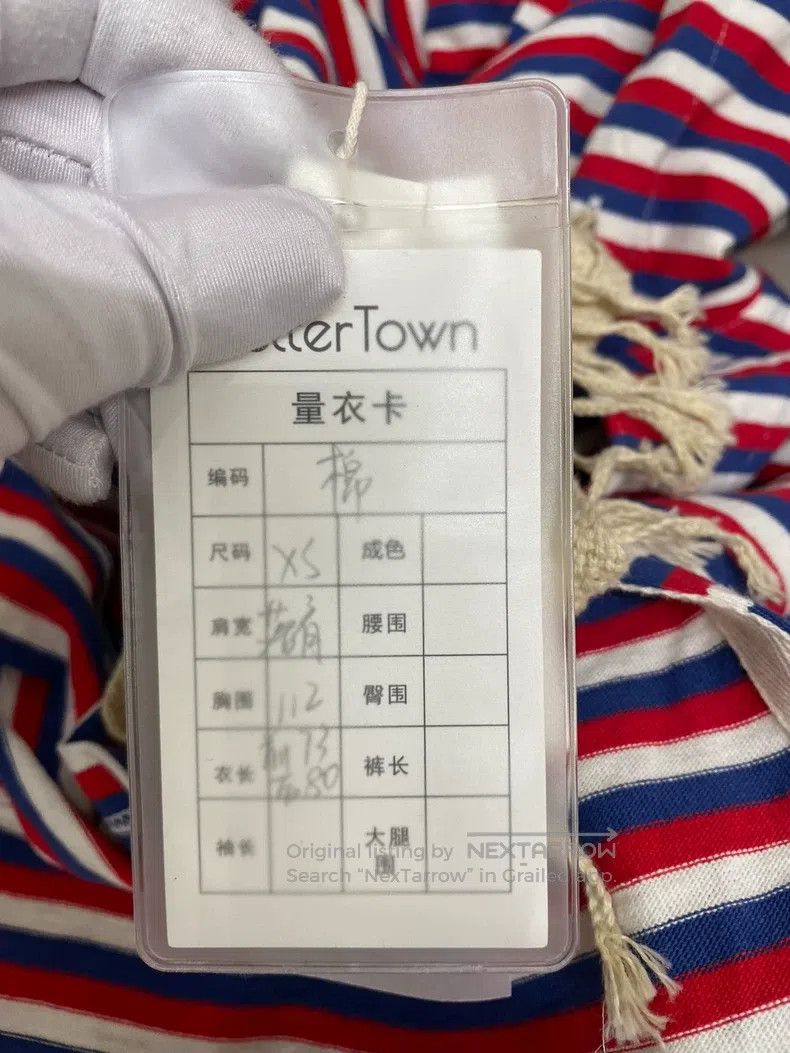 Loewe LOEWE Red and White Striped Cotton Hooded Dress Size XS / US 0-2 / IT 36-38 - 7 Thumbnail