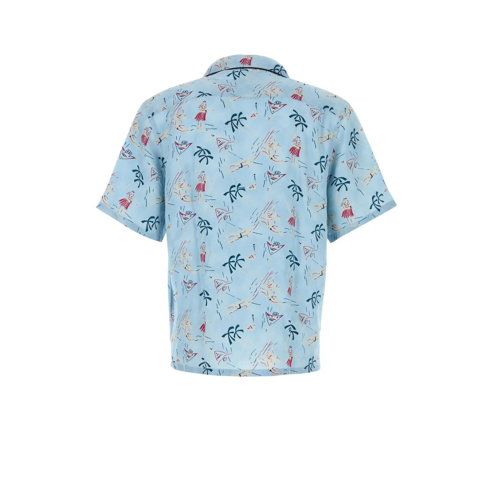 Prada PRADA Printed Satin Shirt New & Authentic (Men's size:M;) Size US M / EU 48-50 / 2 - 2 Thumbnail