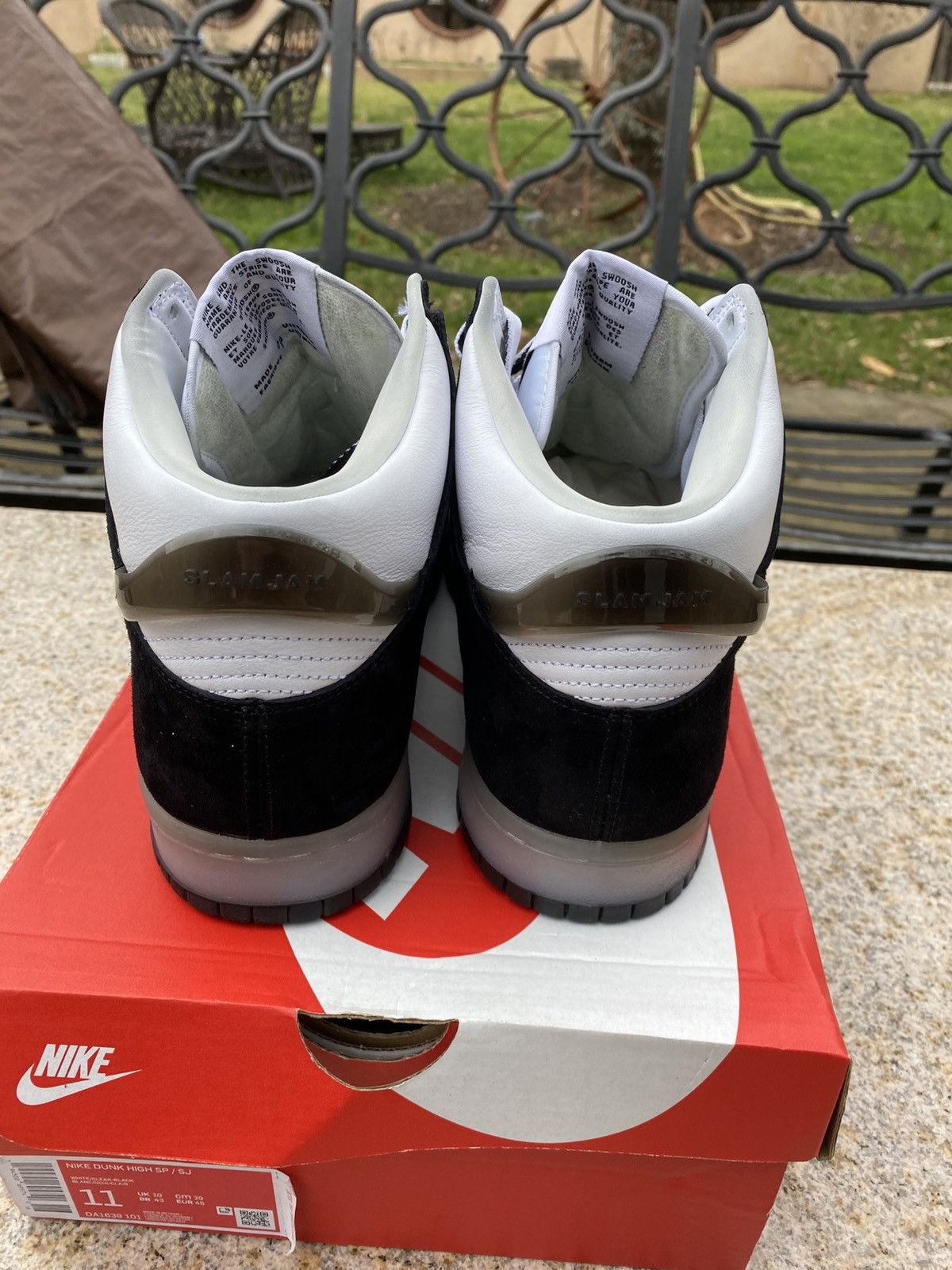 Nike Nike Dunk High Slam Jam White Black DA1639-101 Men Size 11 Size US 11 / EU 44 - 4 Thumbnail