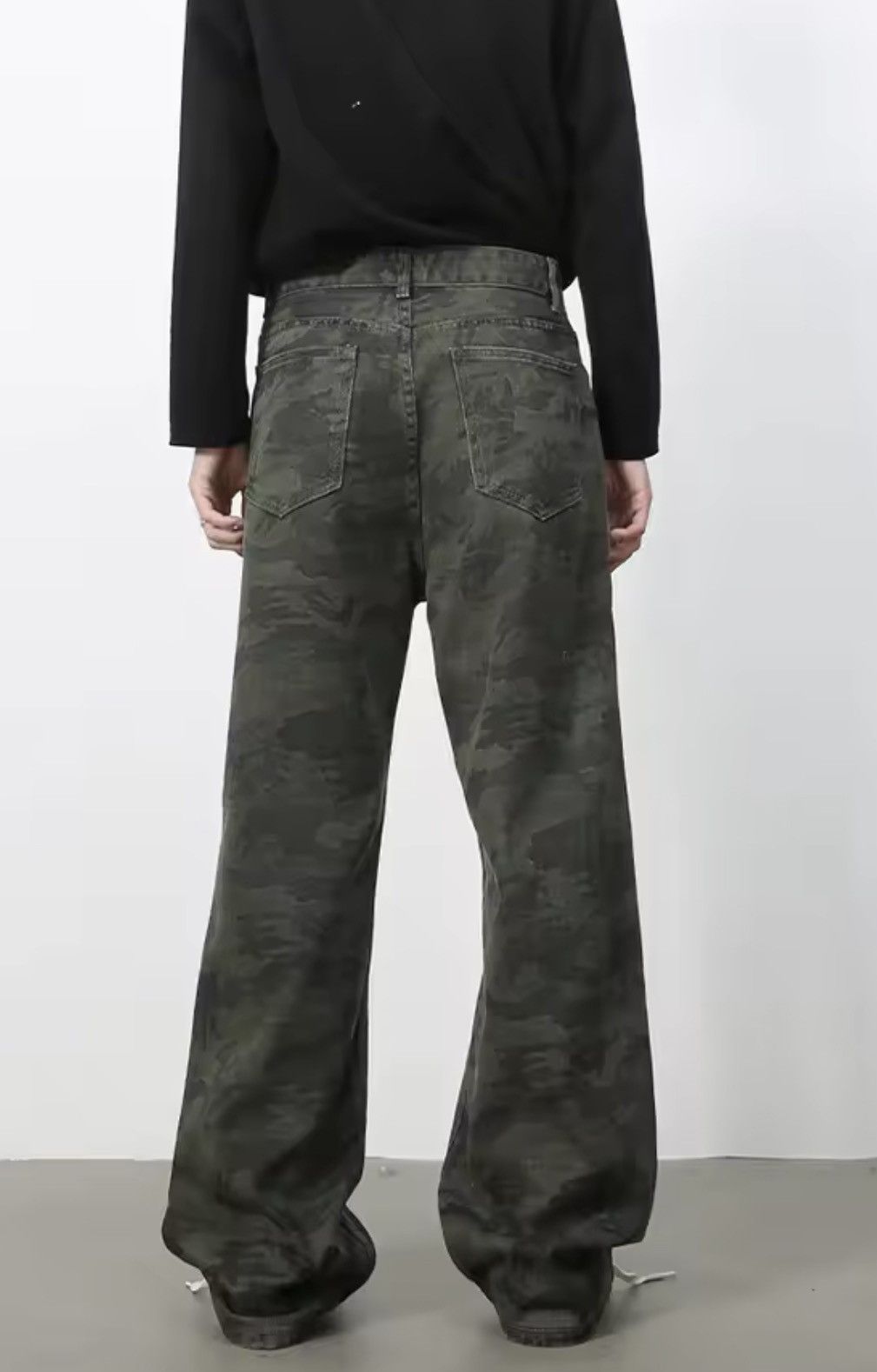 Japanese Brand Camo Denim Pants - Wide Leg Tactical Streetwear Trousers Size US 33 - 10 Thumbnail