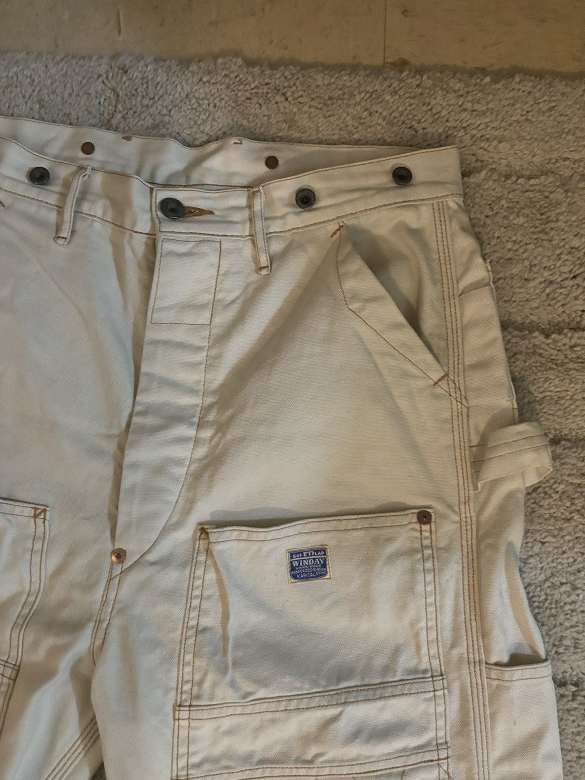 Kapital KAPITAL Lumber Tapered Embroidered Canvas Trousers white Size US 30 / EU 46 - 8 Thumbnail