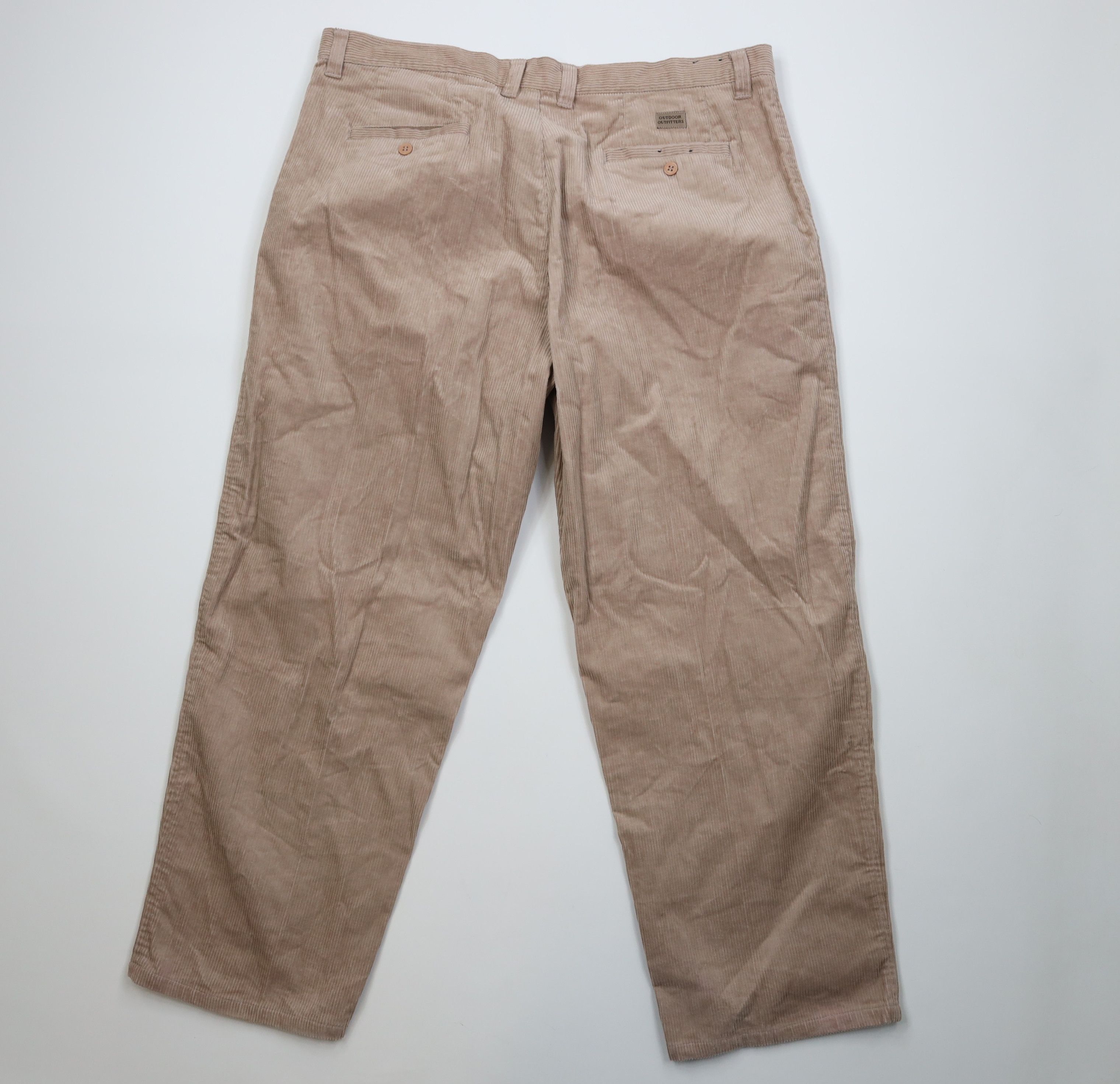 Vintage Vintage 90s Streetwear Wide Leg Corduroy Chino Pants Beige Size US 42 / EU 58 - 9 Thumbnail