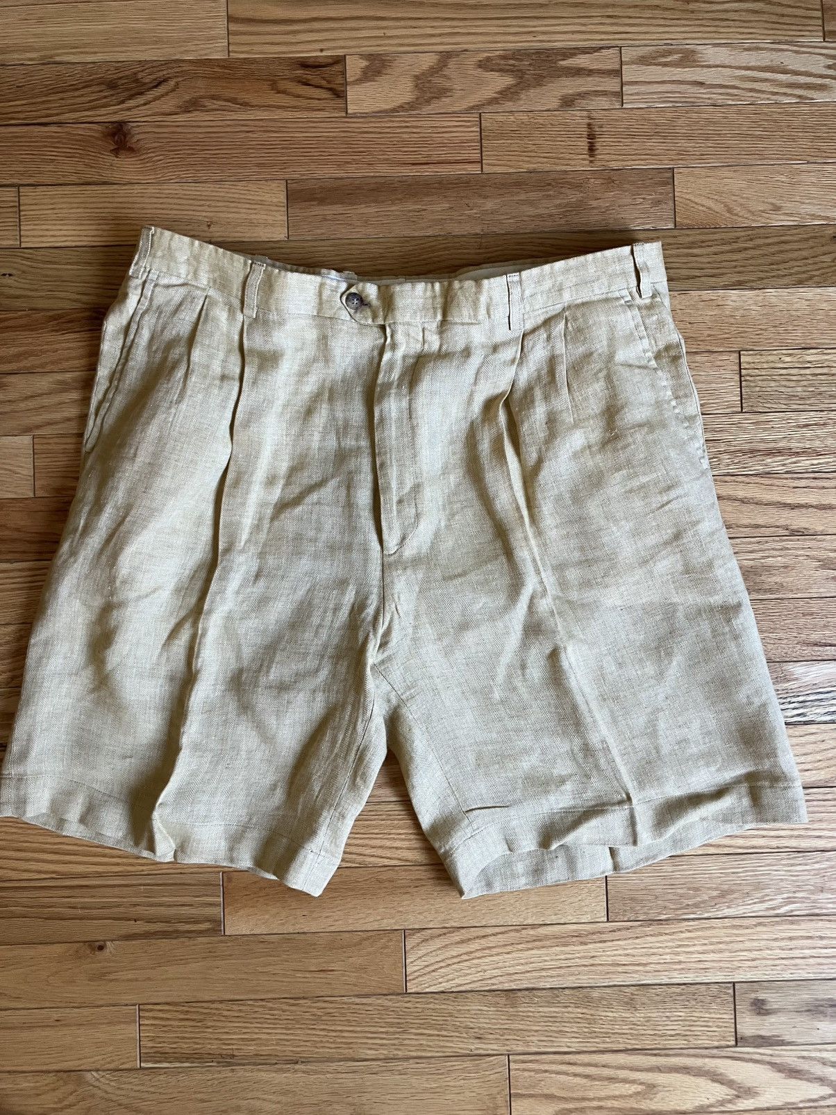 Hickey Freeman Men’s Hickey Freeman 100% Linen Shorts Made in Italy sz 40 Size US 40 / EU 56 - 3 Thumbnail